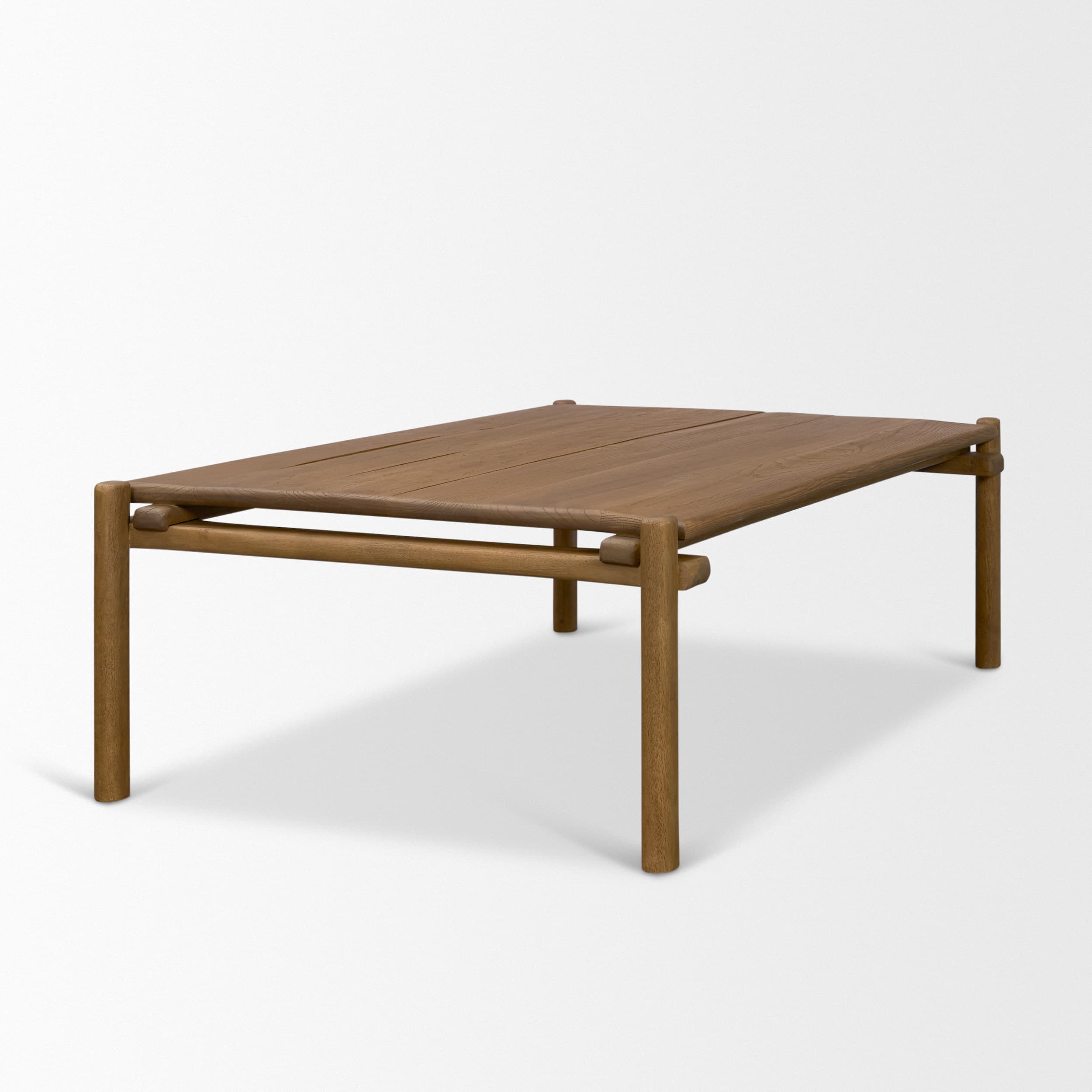 Riven Oak Wood Rectangular Coffee Table — product photograph