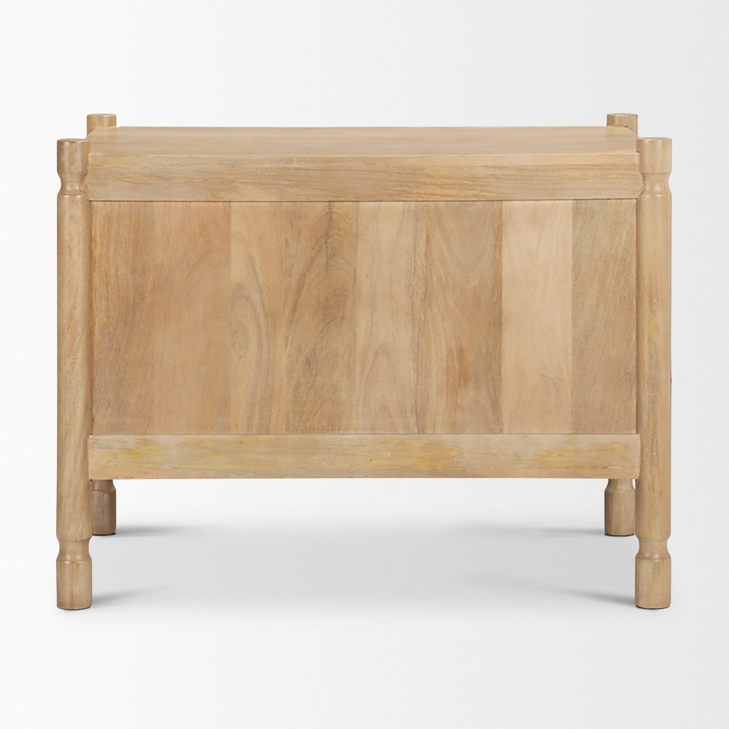 Phil Light Brown Wood 2 Drawer Nightstand — product photograph