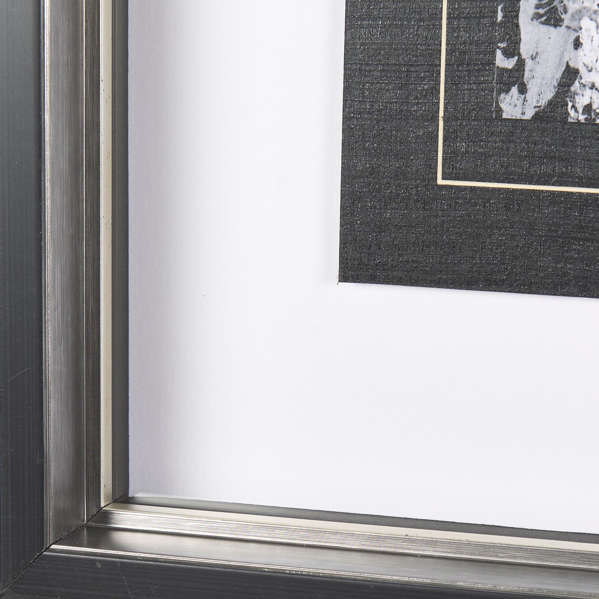 Black Composition I by Mercana Studio Hand Embellished Textured Framed Art Print Matted under Glass — product photograph