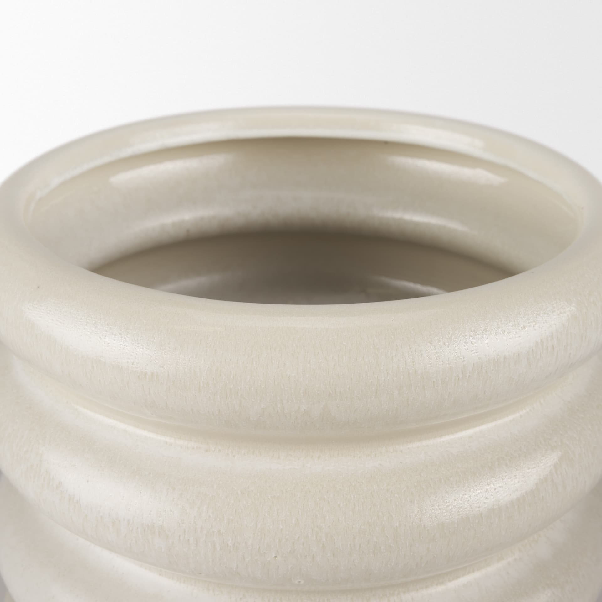 Twyla Short Cream Glazed Floor Vase — product photograph