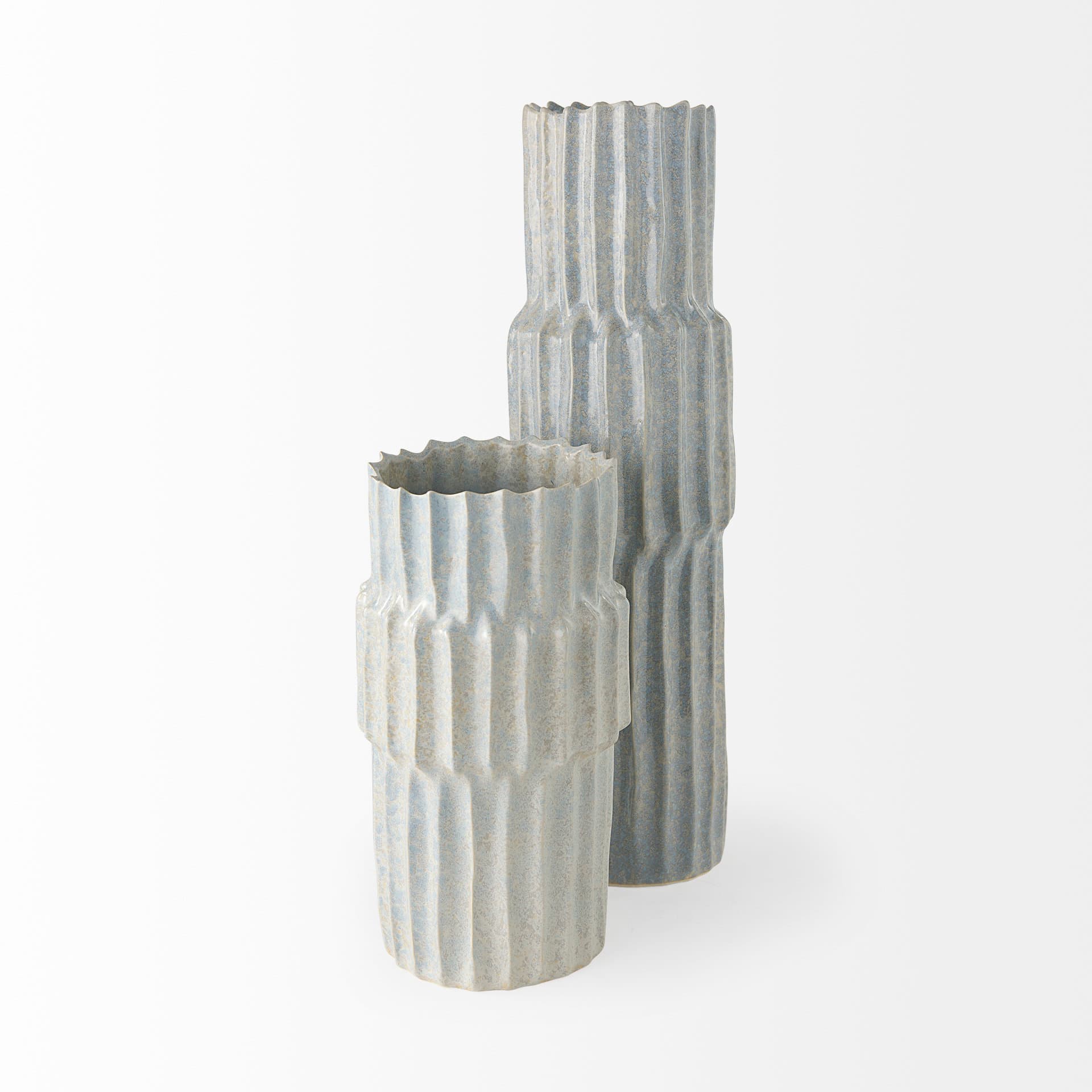 Cardon 14.4H Gray Ceramic Vase — product photograph