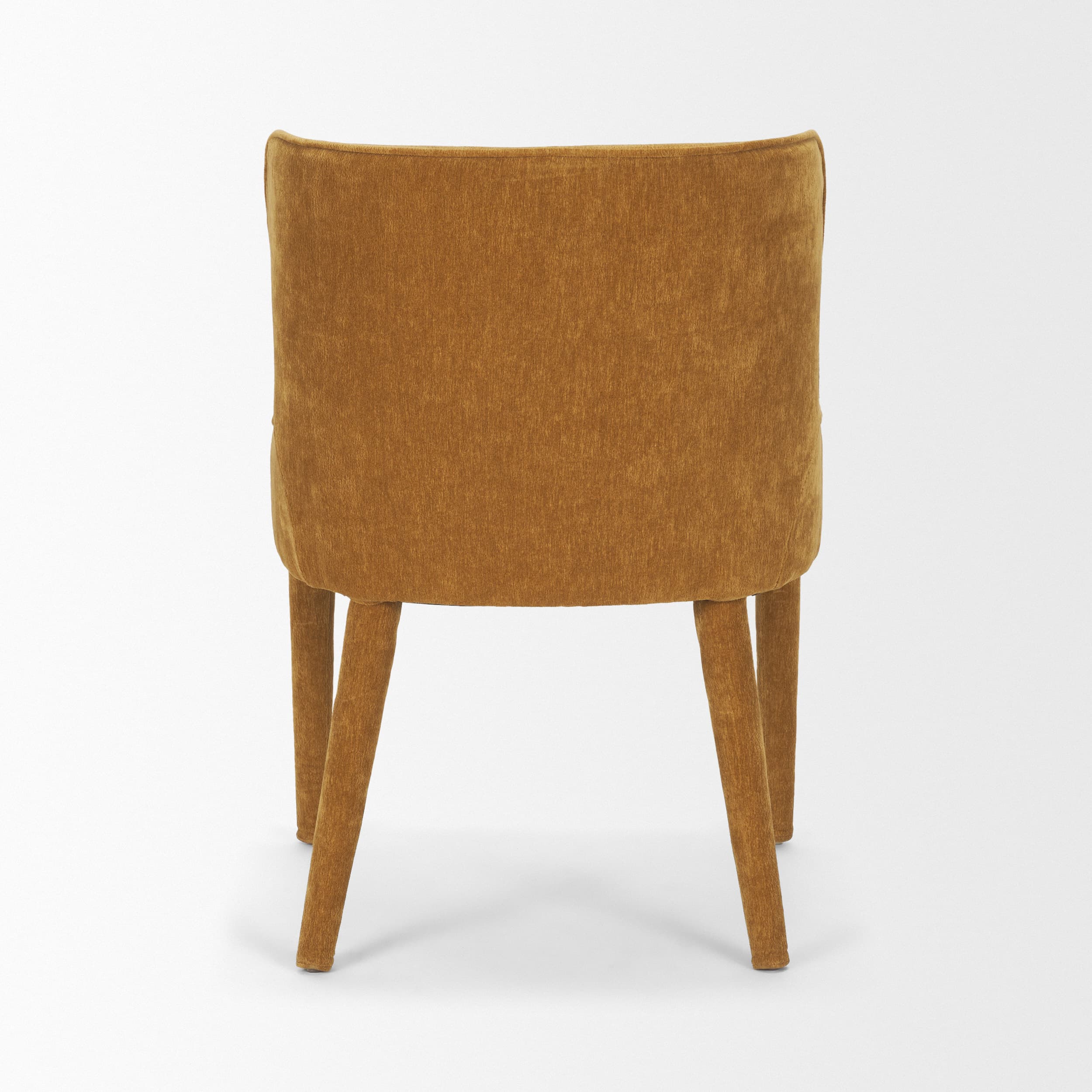 Nolan Wingback Dining Side Chair | Rust Chenille w/ Tapered Wood — product photograph