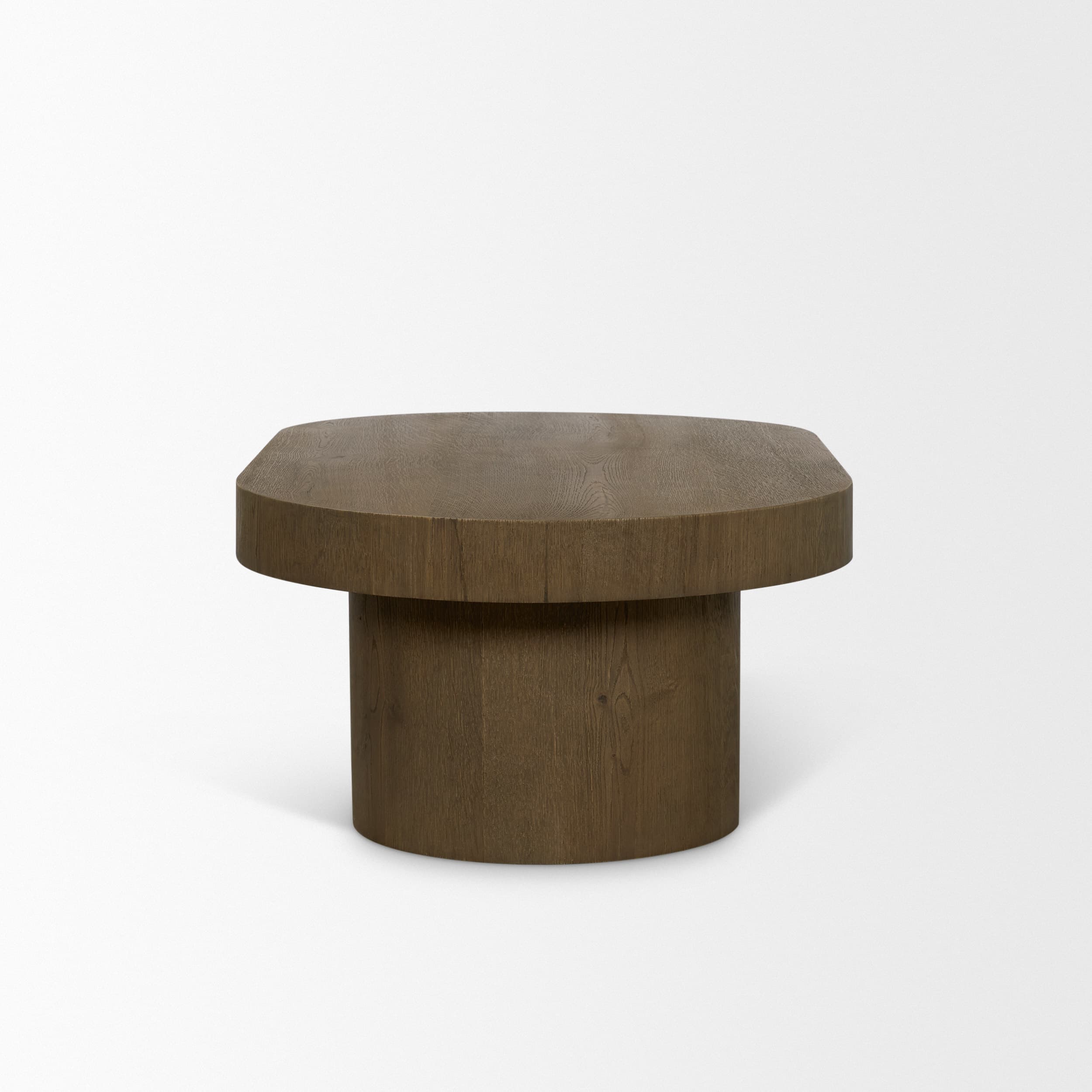 Lyonne Oblong Medium Brown Oak Wood Coffee Table — product photograph
