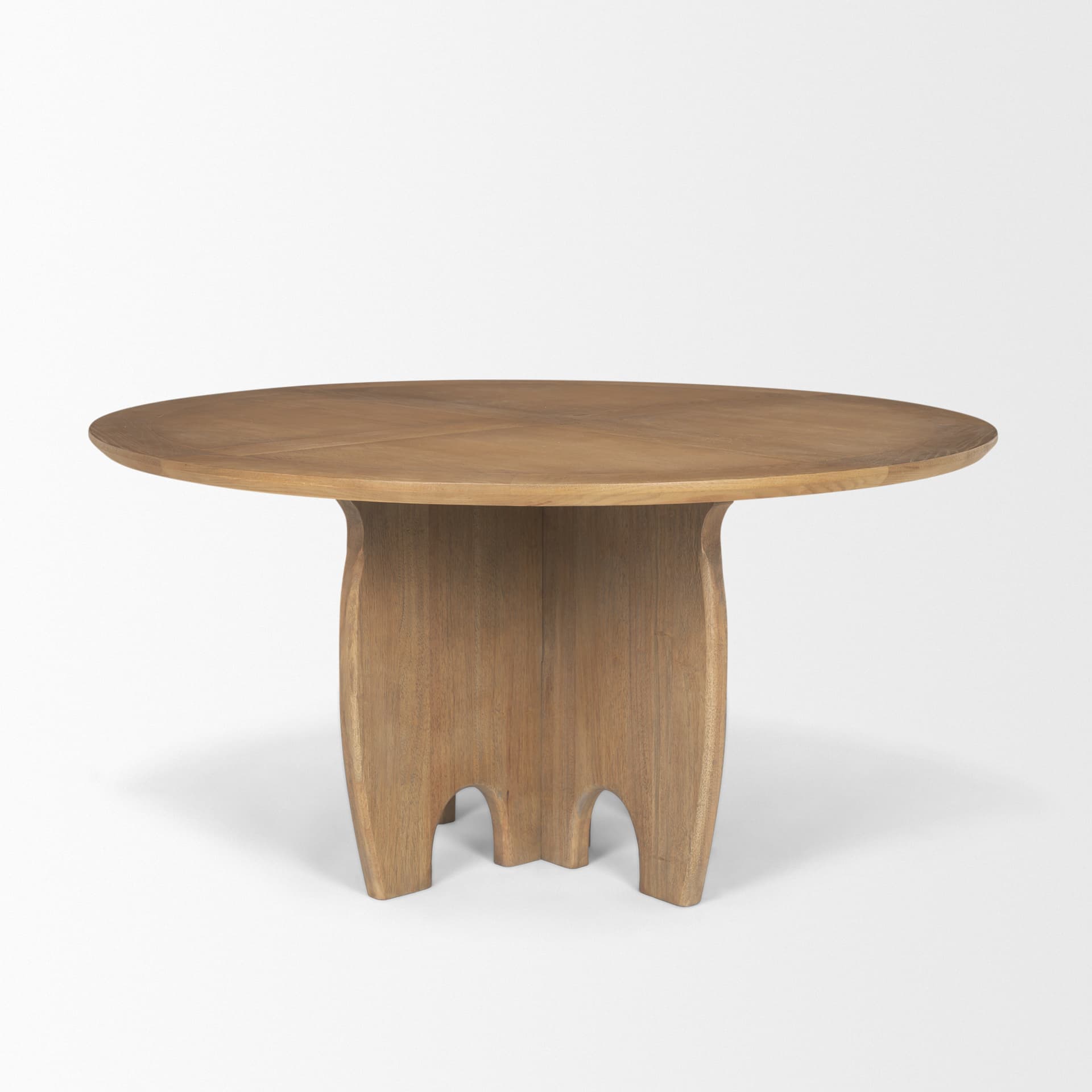 Sonomi 59" Round Dining Table | Med Brown Wood | Seats 6 — product photograph