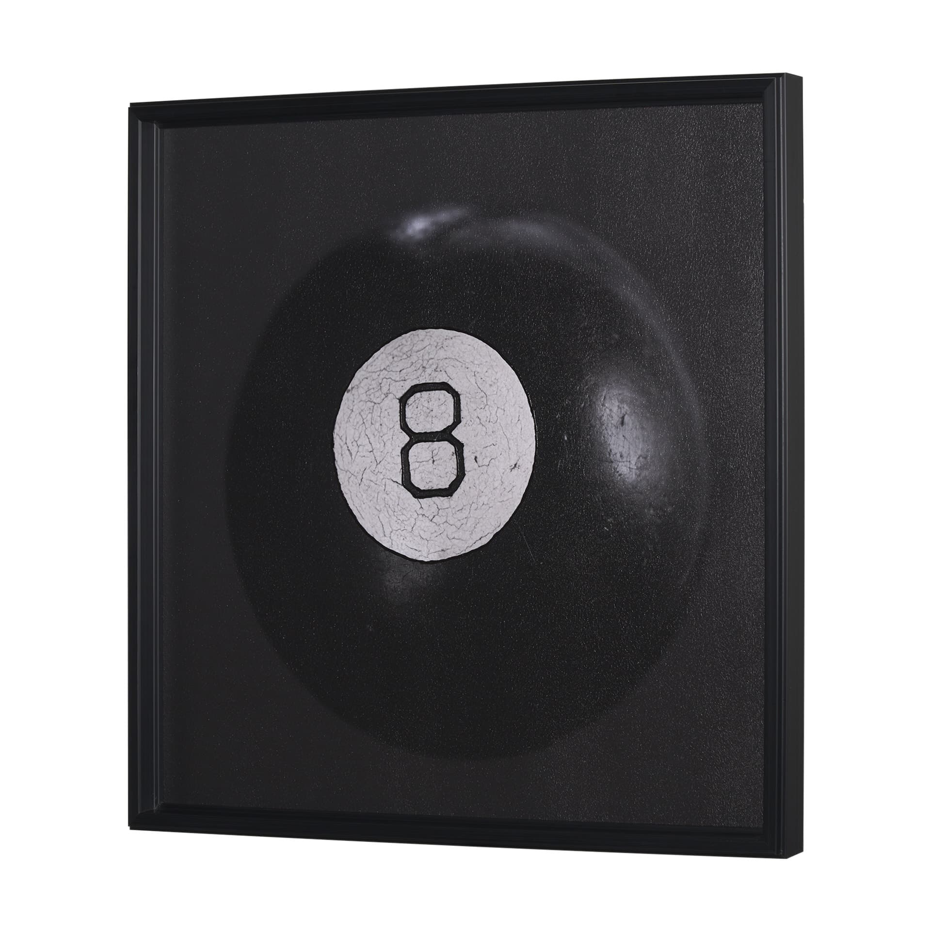 Billiard V 8 Ball by Chris Dunker a Hand Embellished Framed Art Decograph Print — product photograph
