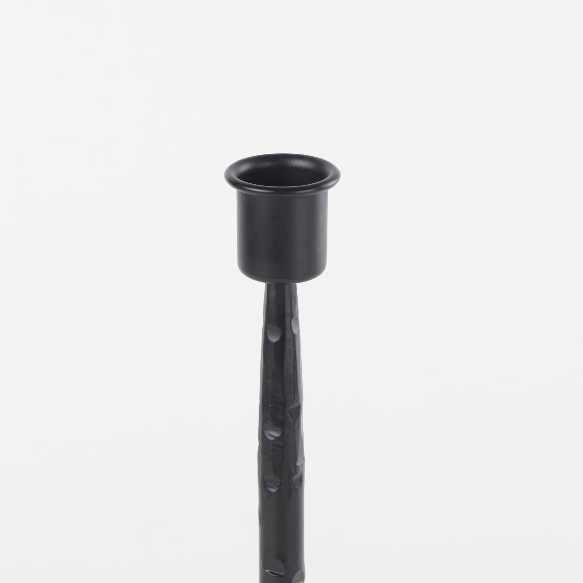 Porter 4.5L x 4.5W x 12.0H Small Black Iron Candle Holder — product photograph