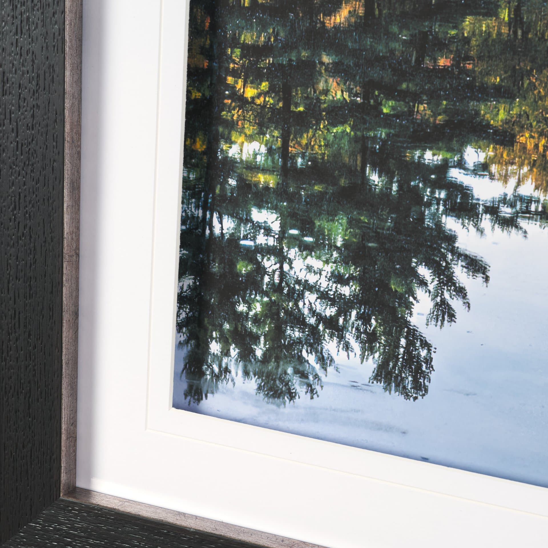 Fall Reflections by Dimitry Papkov Framed Art Print Matted under Glass — product photograph