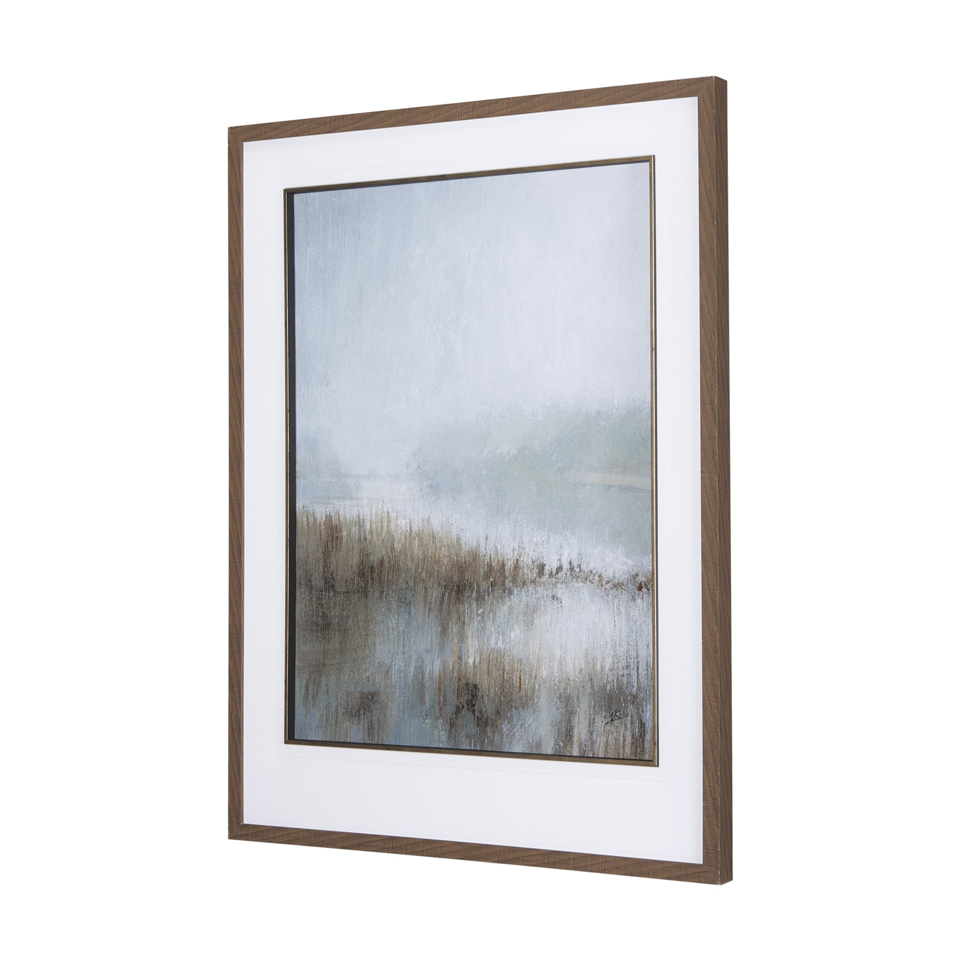 Misty Day I by Mercana Studio a Hand Embellished Textured Framed Art Print Matted under Glass — product photograph