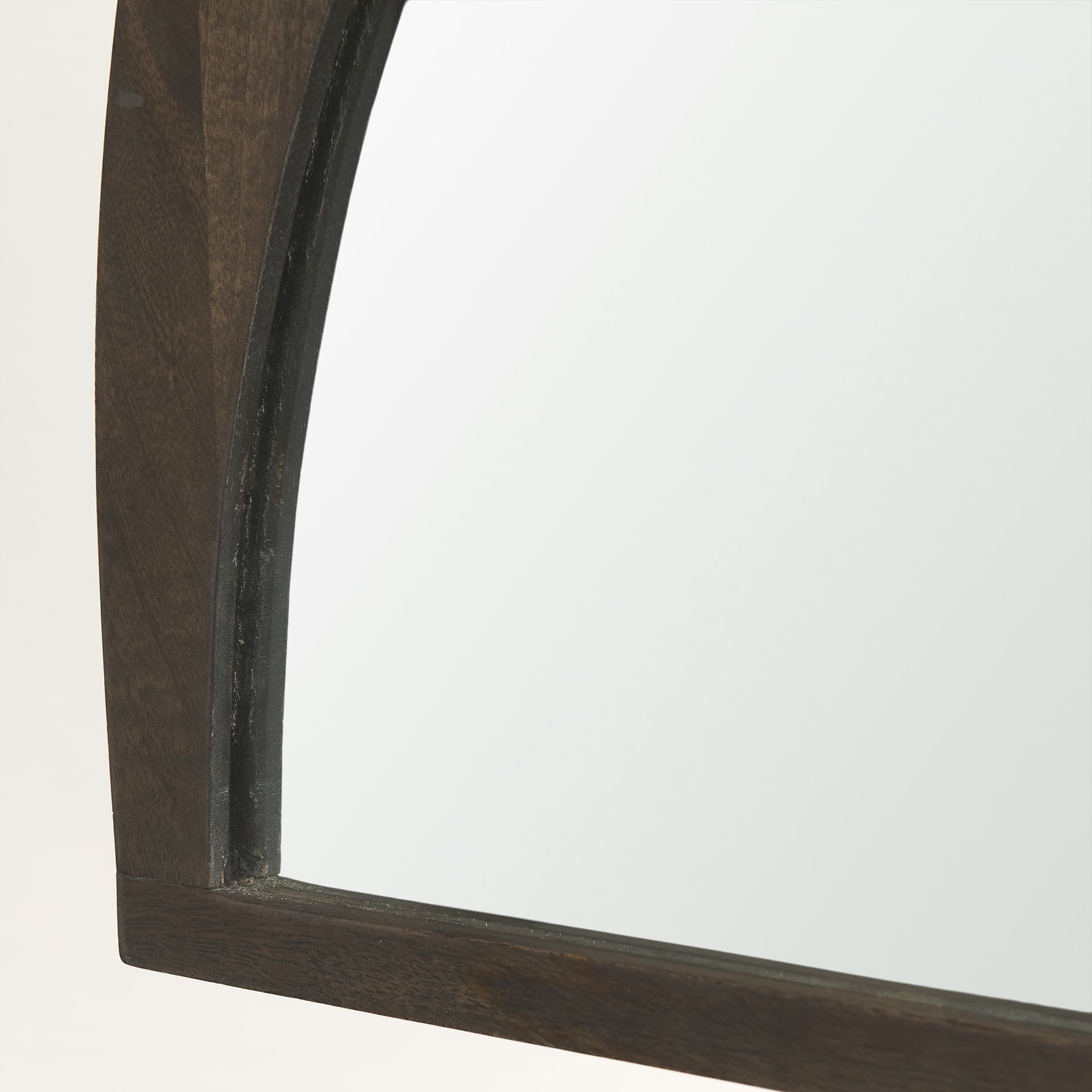 Celeste Dark Brown Wood Small Mirror — product photograph