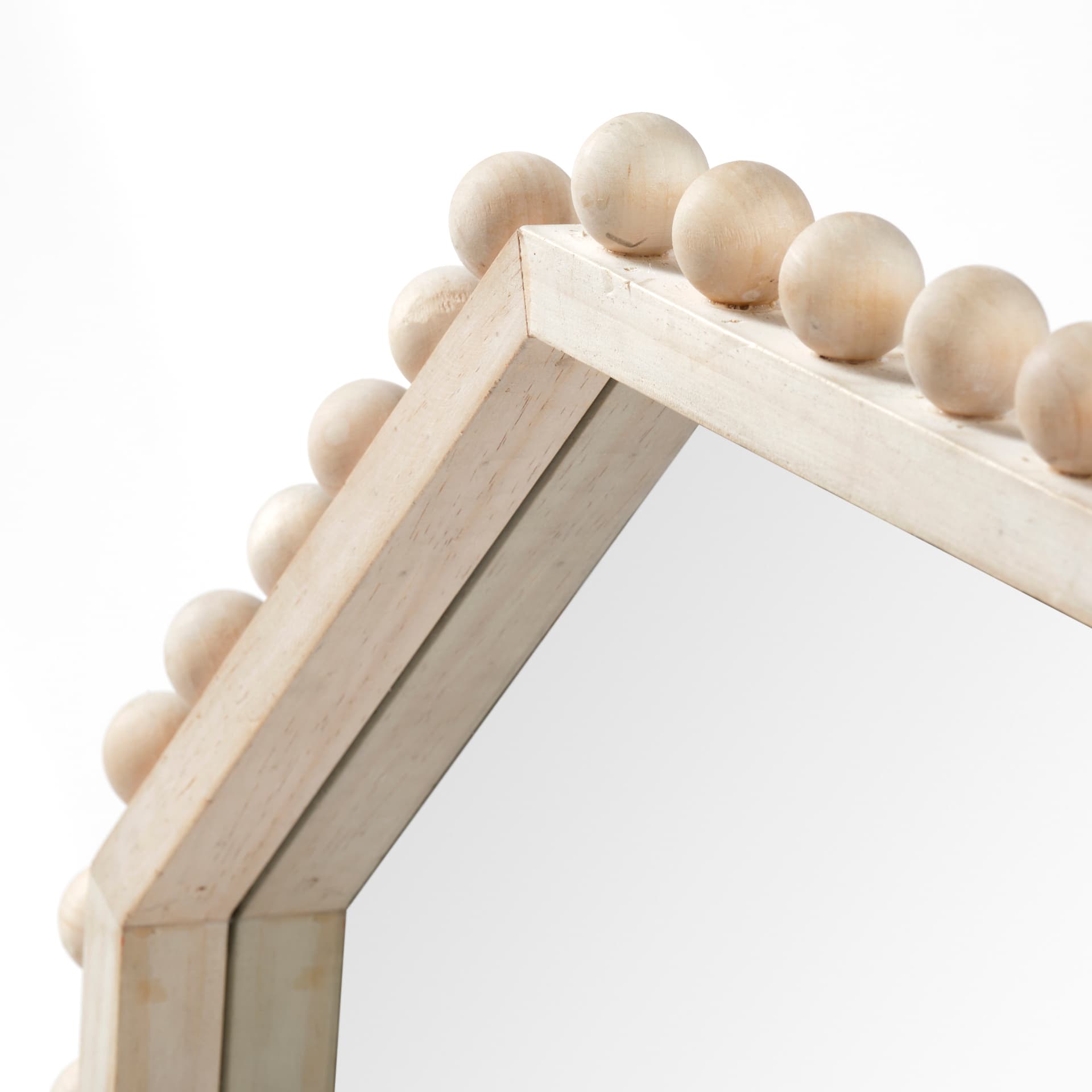Torquay 33L x 33H Natural Wood Octagon Frame Mirror — product photograph