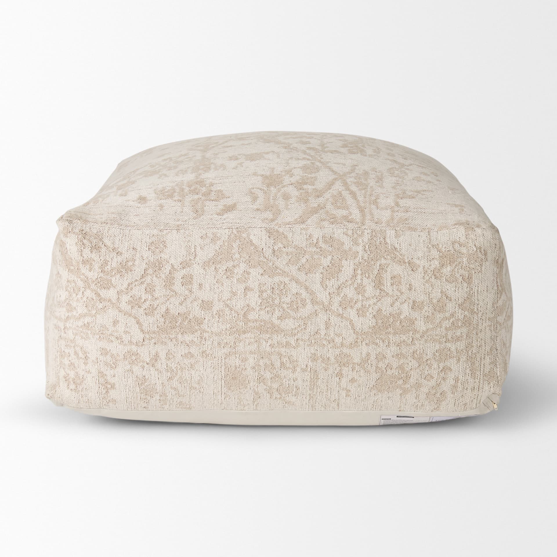 Khloe Large Cream Pouf — product photograph
