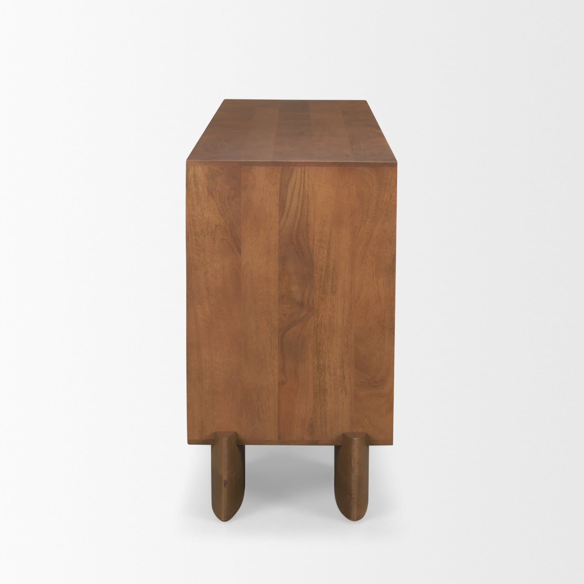 Jonan Medium Brown Wood w/ Dark Aged Brass 2 Door 3 Drawer Sideboard — product photograph
