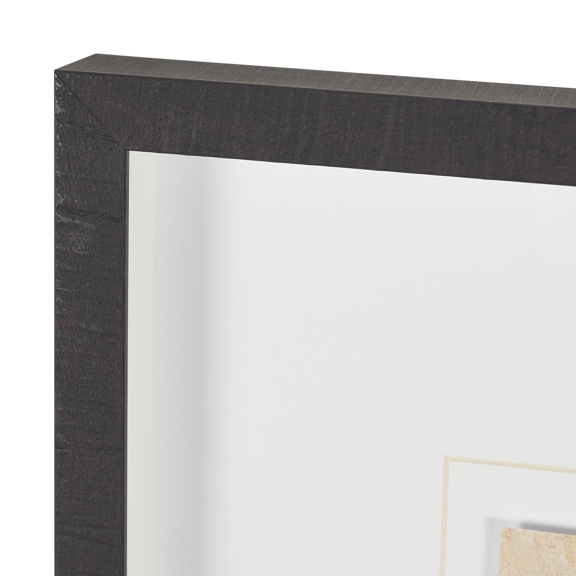 Straw by Mercana Studio Hand-Embellished Textured Framed Artwork Matted under Glass — product photograph