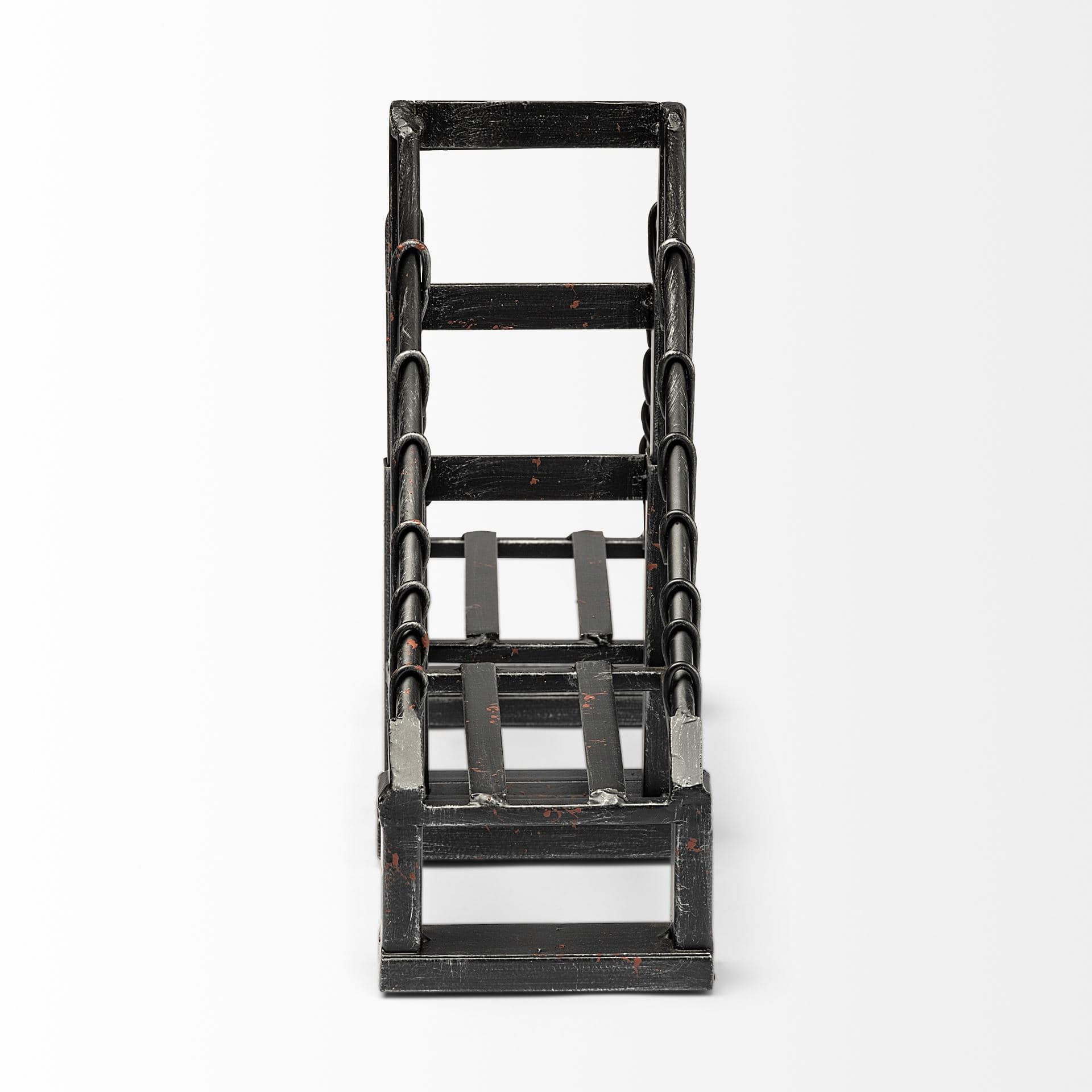 Suspension Set of 2 19L x 4W Brown Wrought Iron Suspension Bridge Bookends — product photograph