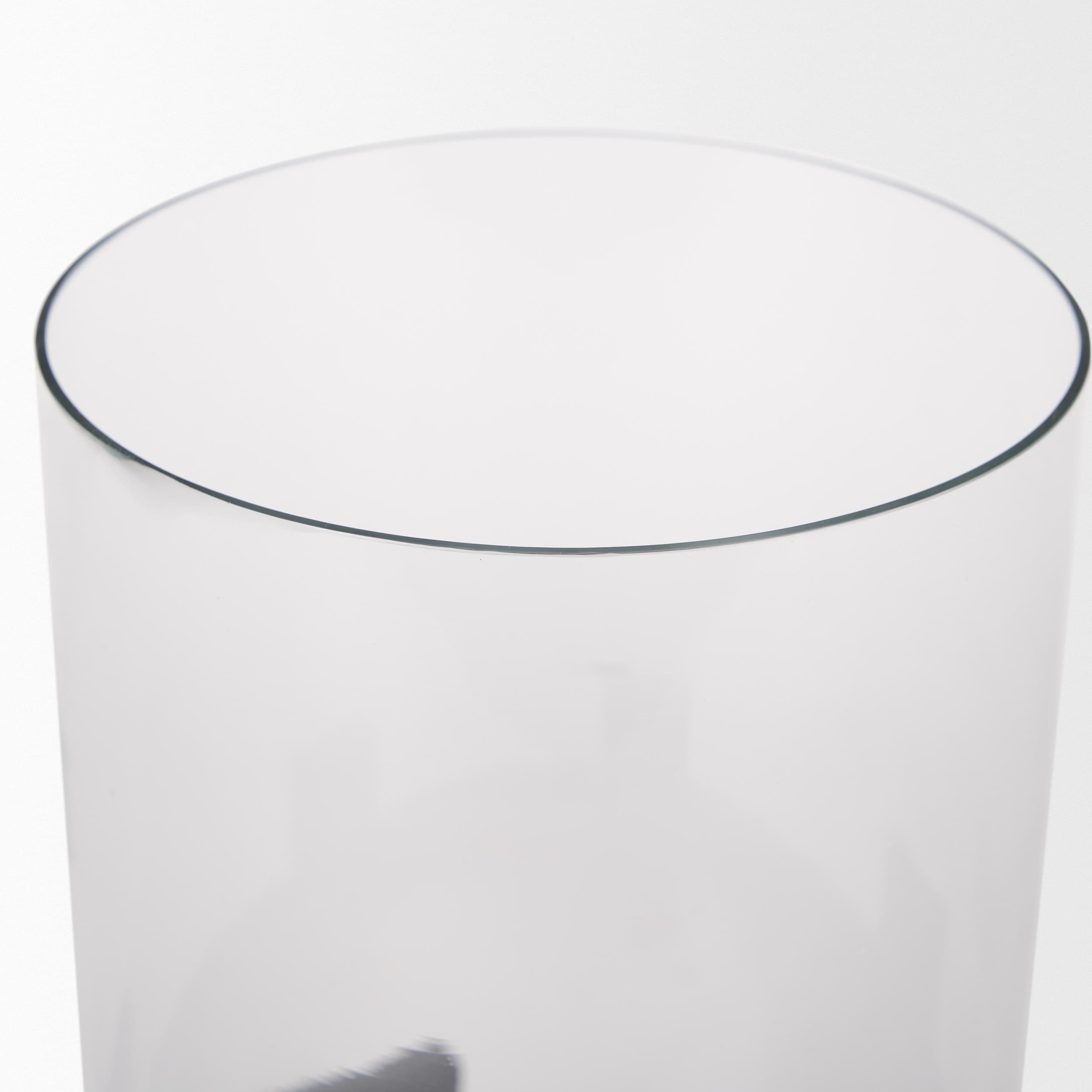 Price Small Matte Black-Brown Metal w/ Glass Hurricane Candle Holder — product photograph