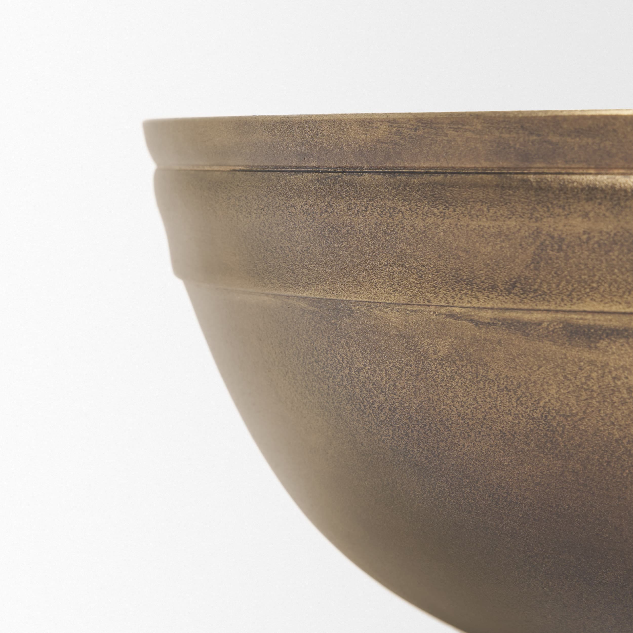 Tomiko Decorative Brass Finished Cast Aluminum Round Bowls — product photograph