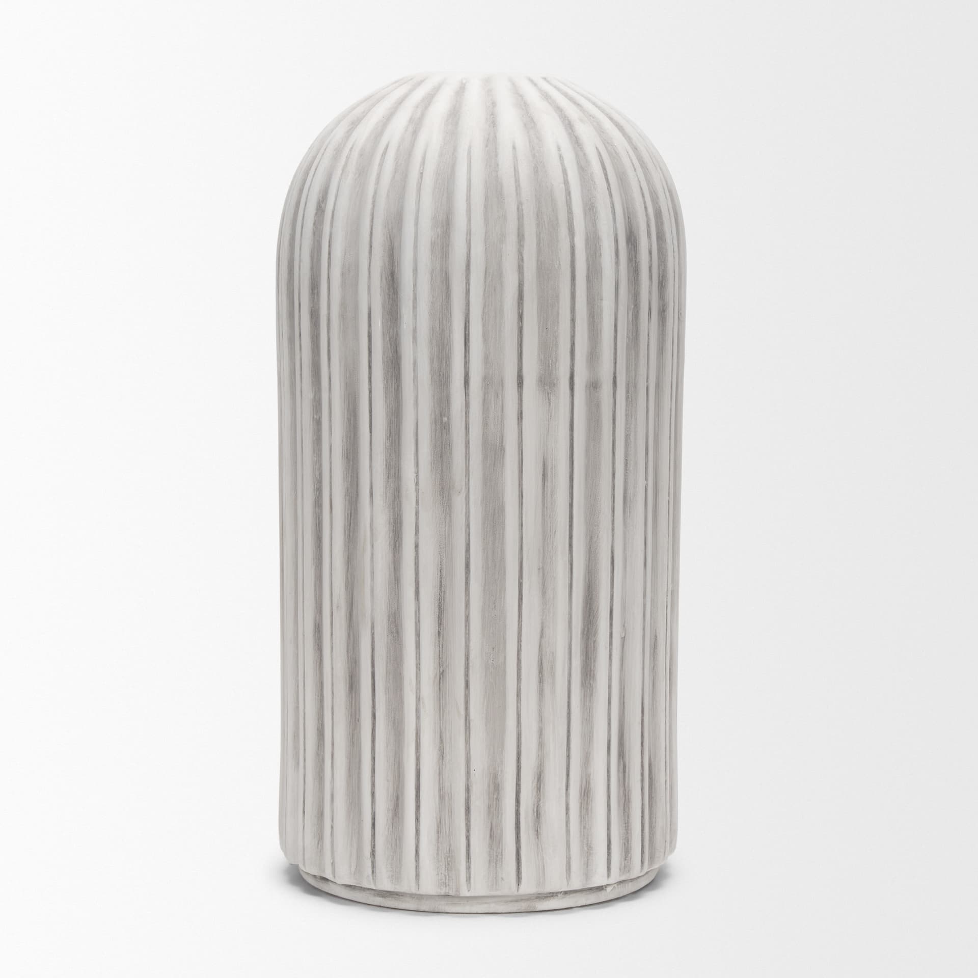 Ummi Tall Off White w/ Gray Antiquing Ceramic Vase — product photograph