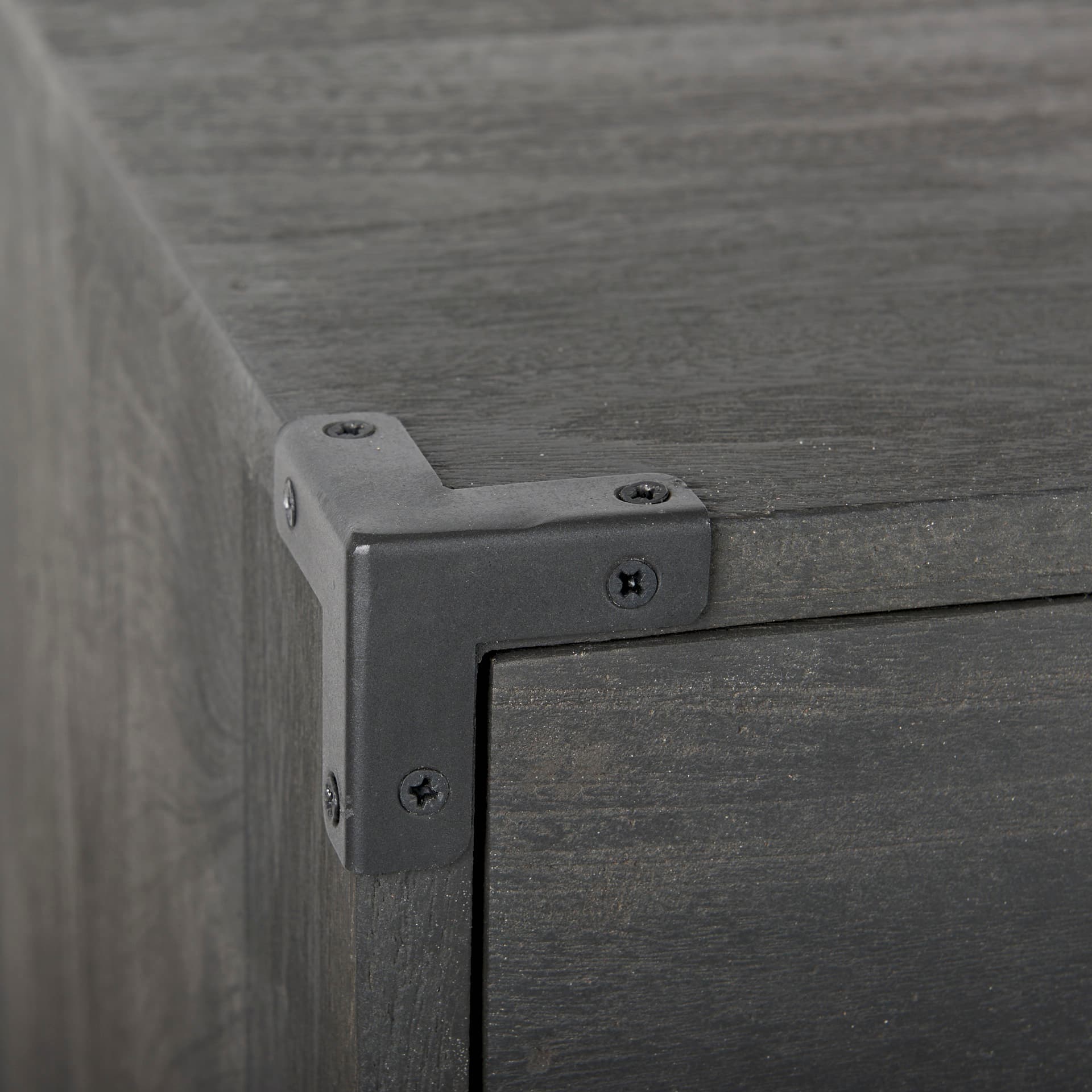 Ward 34L x 18W Brown Wood and Iron 3 Drawer Accent Cabinet — product photograph