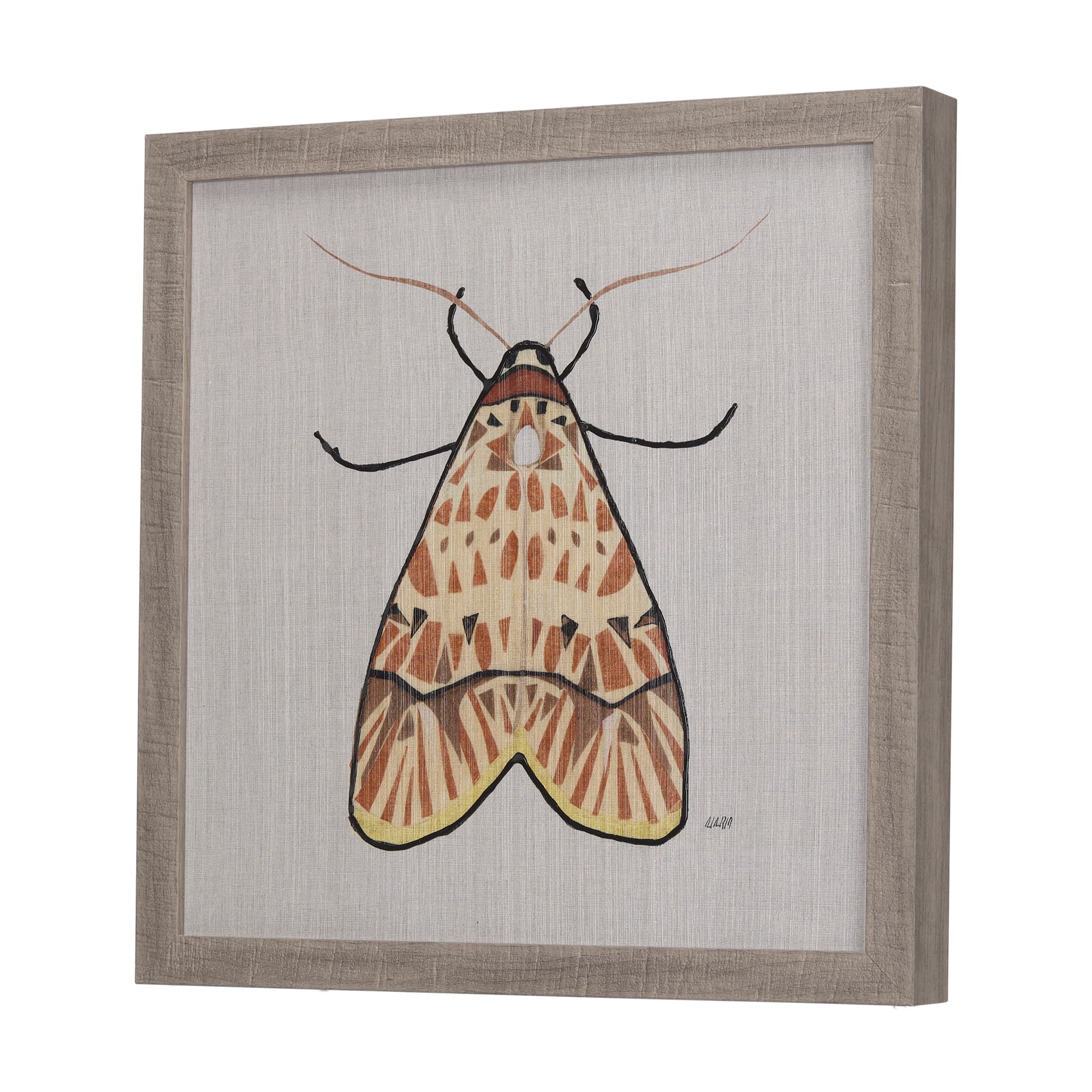 Moth I by Mercana Studio a Hand Embellished Textured Framed Art Print — product photograph