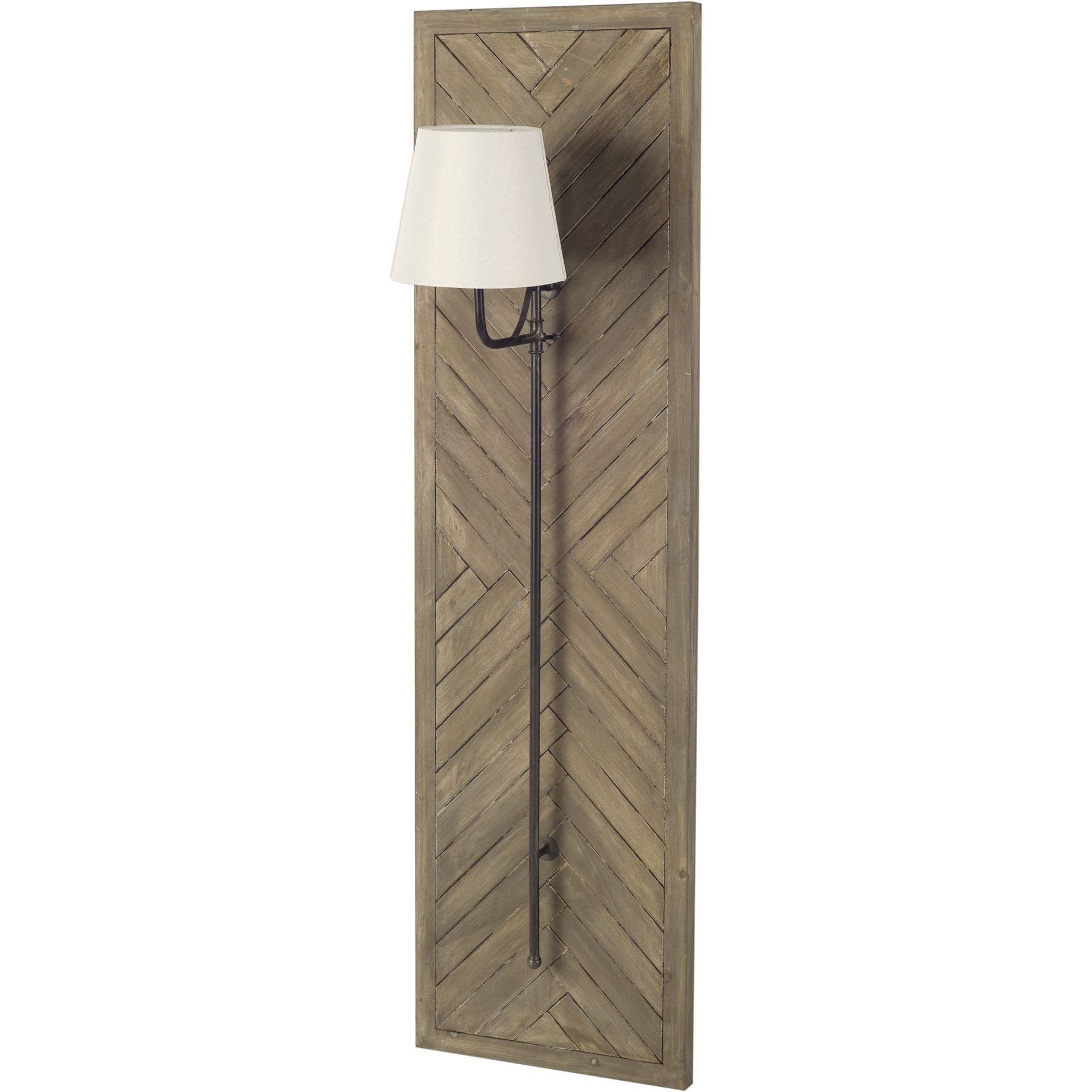 Vector 12.5x53 Brown Wooden Body Copper Metal Rectangular Wall Sconce — product photograph