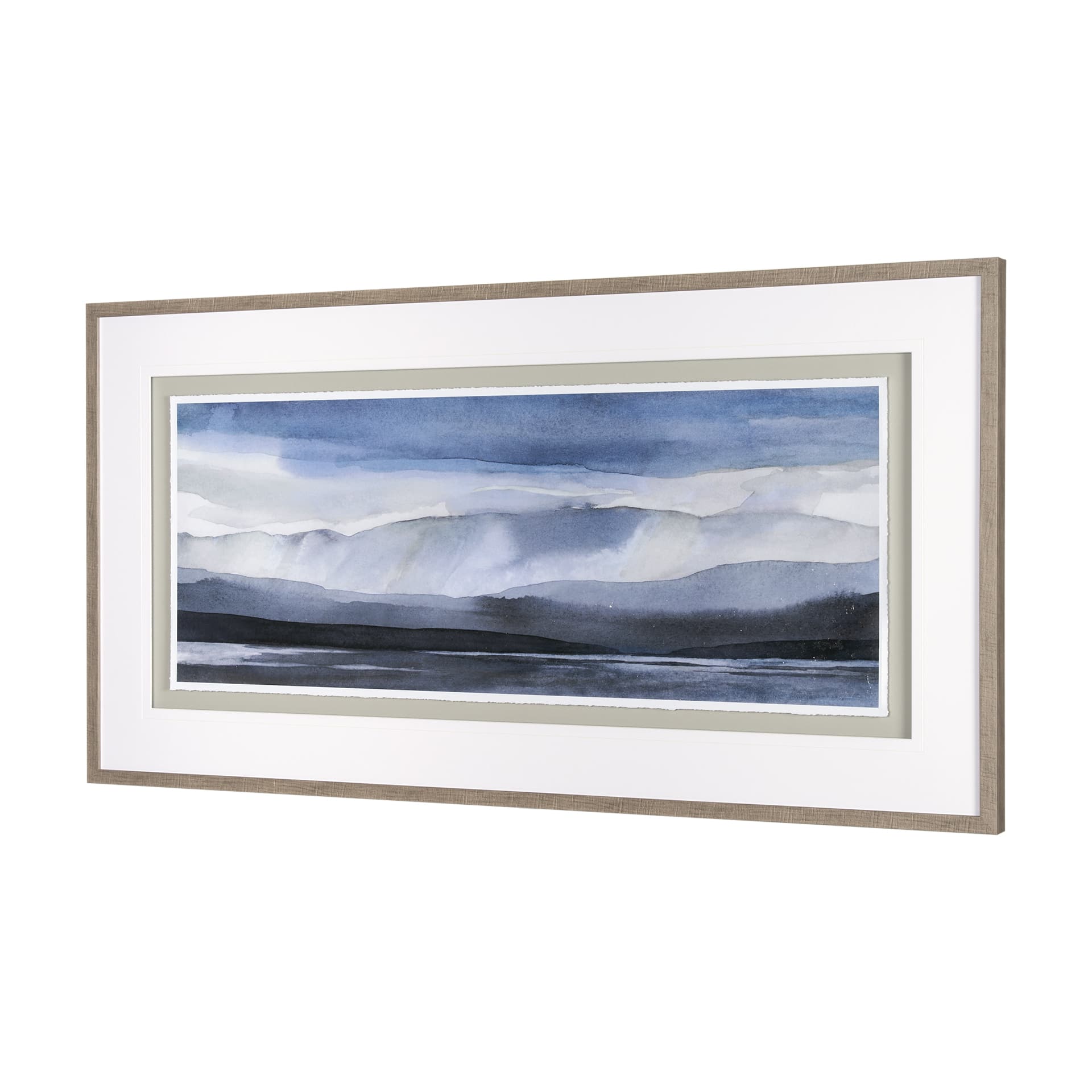 Watercolor Sketch I by Mercana Studio Hand Embelished Textured Framed Art Print Matted under Glass — product photograph