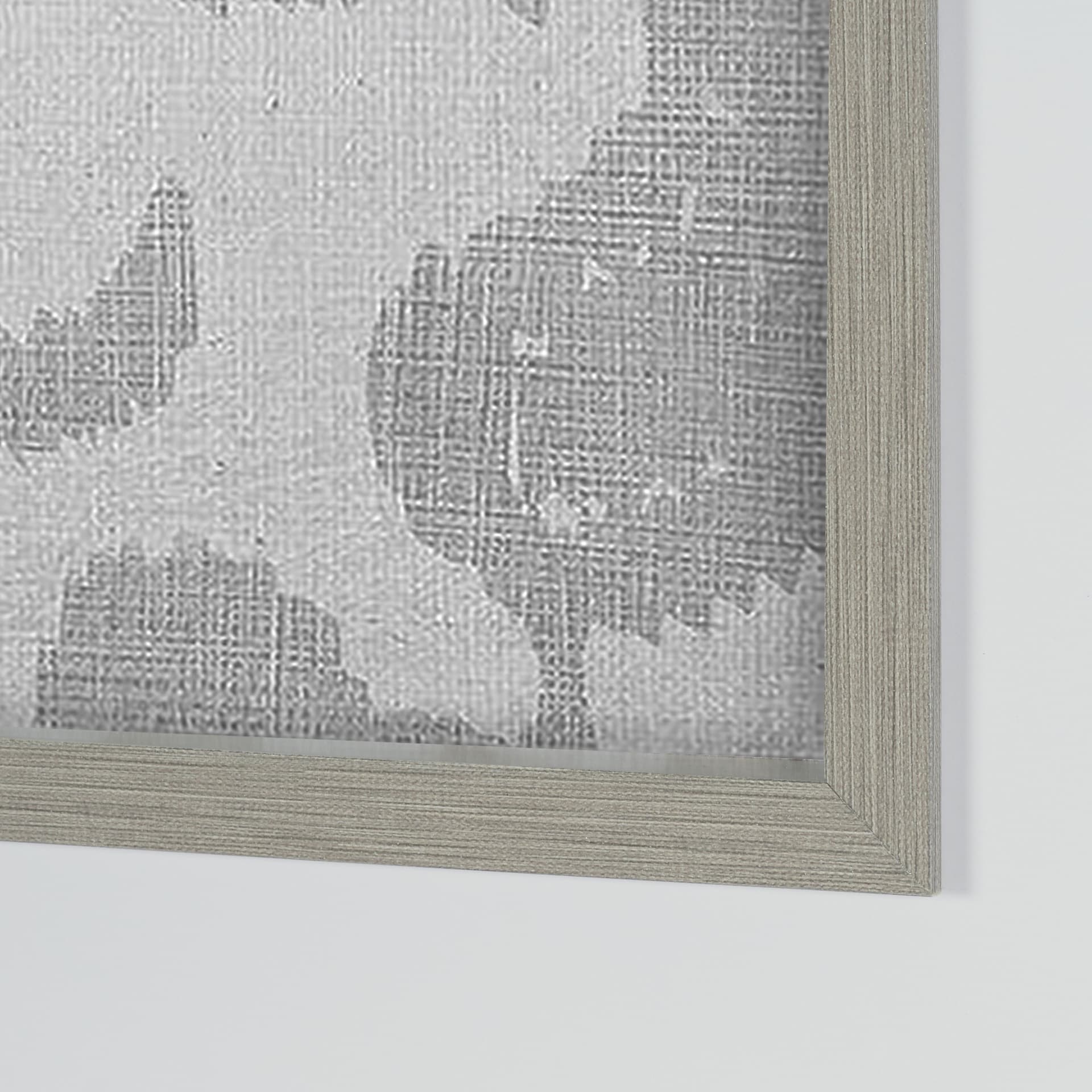 Shadow Ikat I by Chariklia Zarris a Hand Embellished Textured Framed Art Print Matted under Glass — product photograph