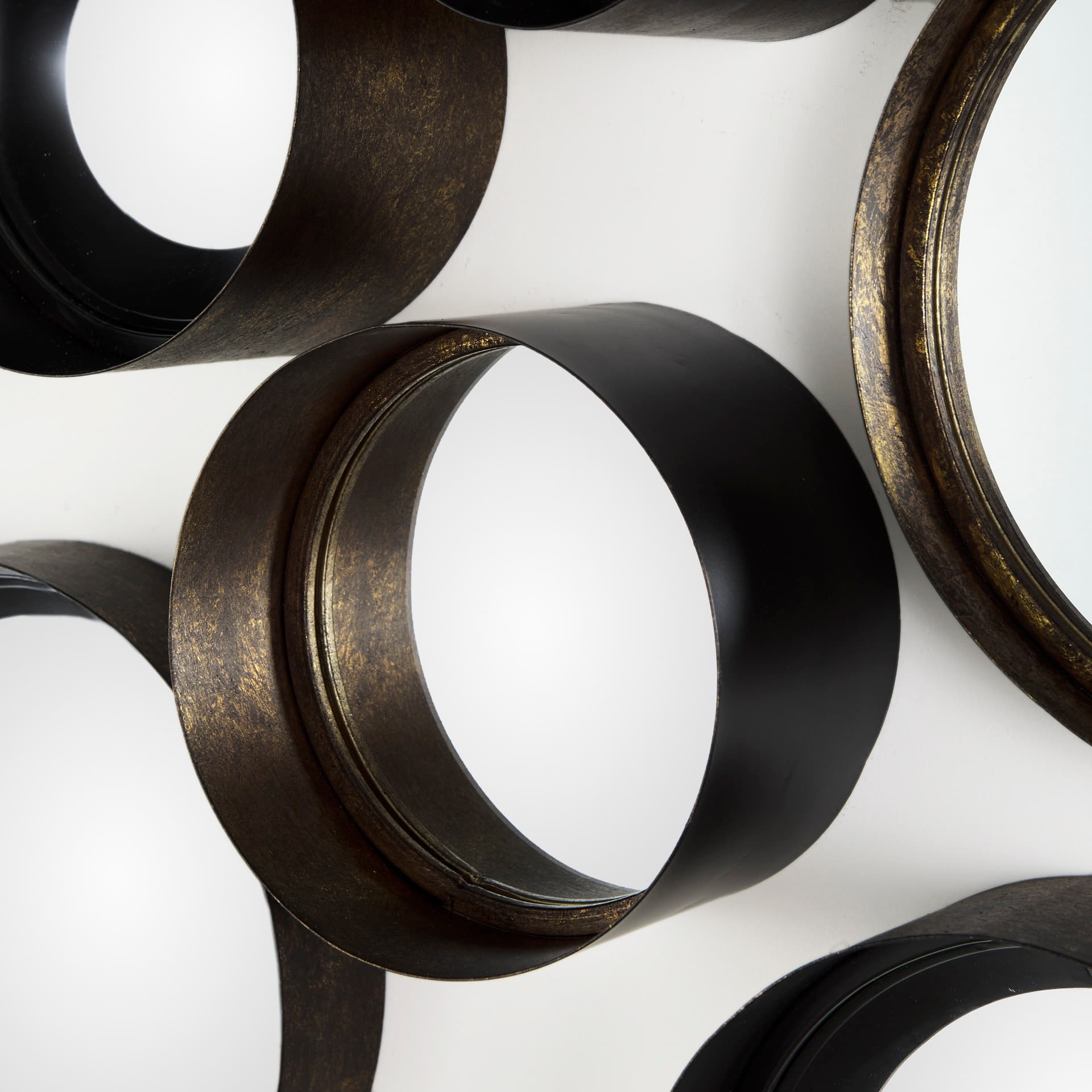 Aromaticum Set of 8 Brown Metal Mirrors — product photograph