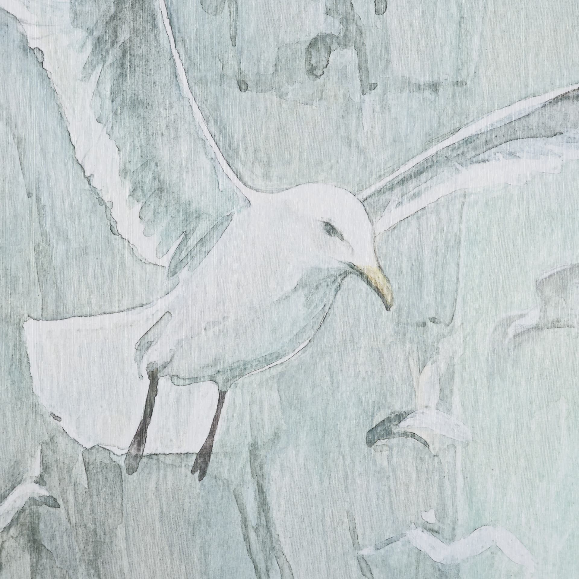 Storm is Coming (Set of 2) Seagulls by Melody Ducharme a Hand Embellished Framed Print under Glass — product photograph