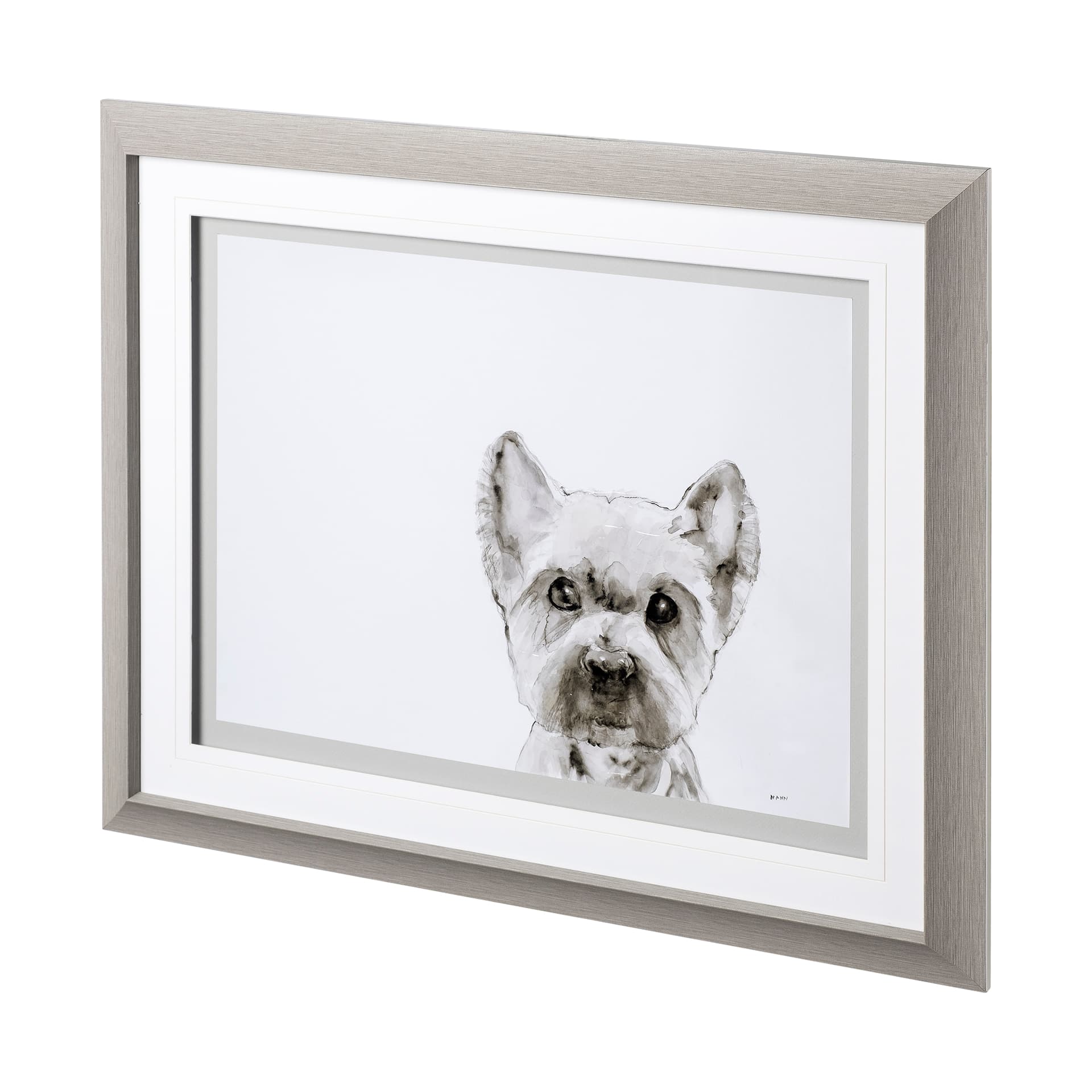 Walk Time 1 by Mercana Studio a Hand Embellished Textured Framed Art Print Matted under Glass — product photograph