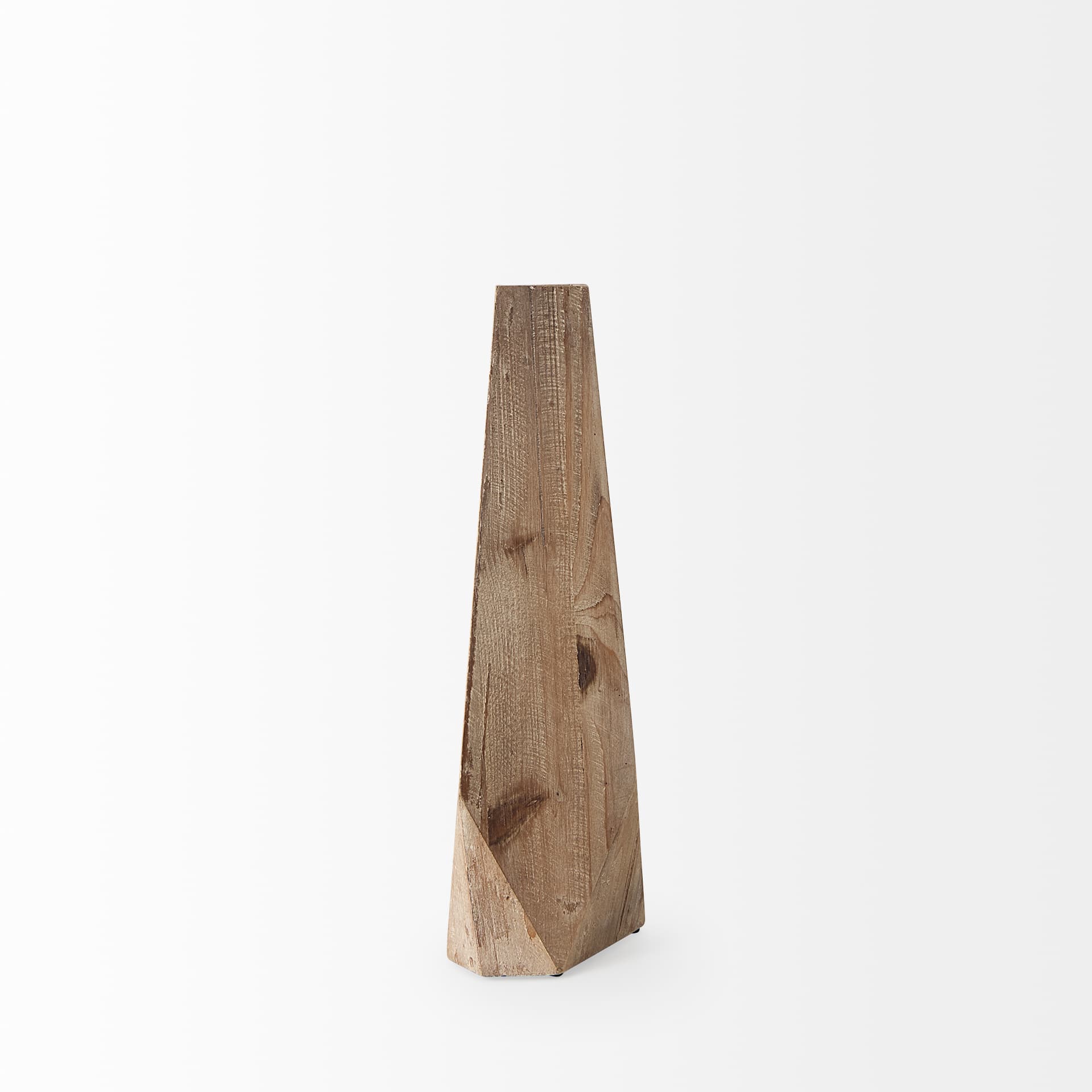 Allen II Small Natural Wooden Base Oval Vase — product photograph