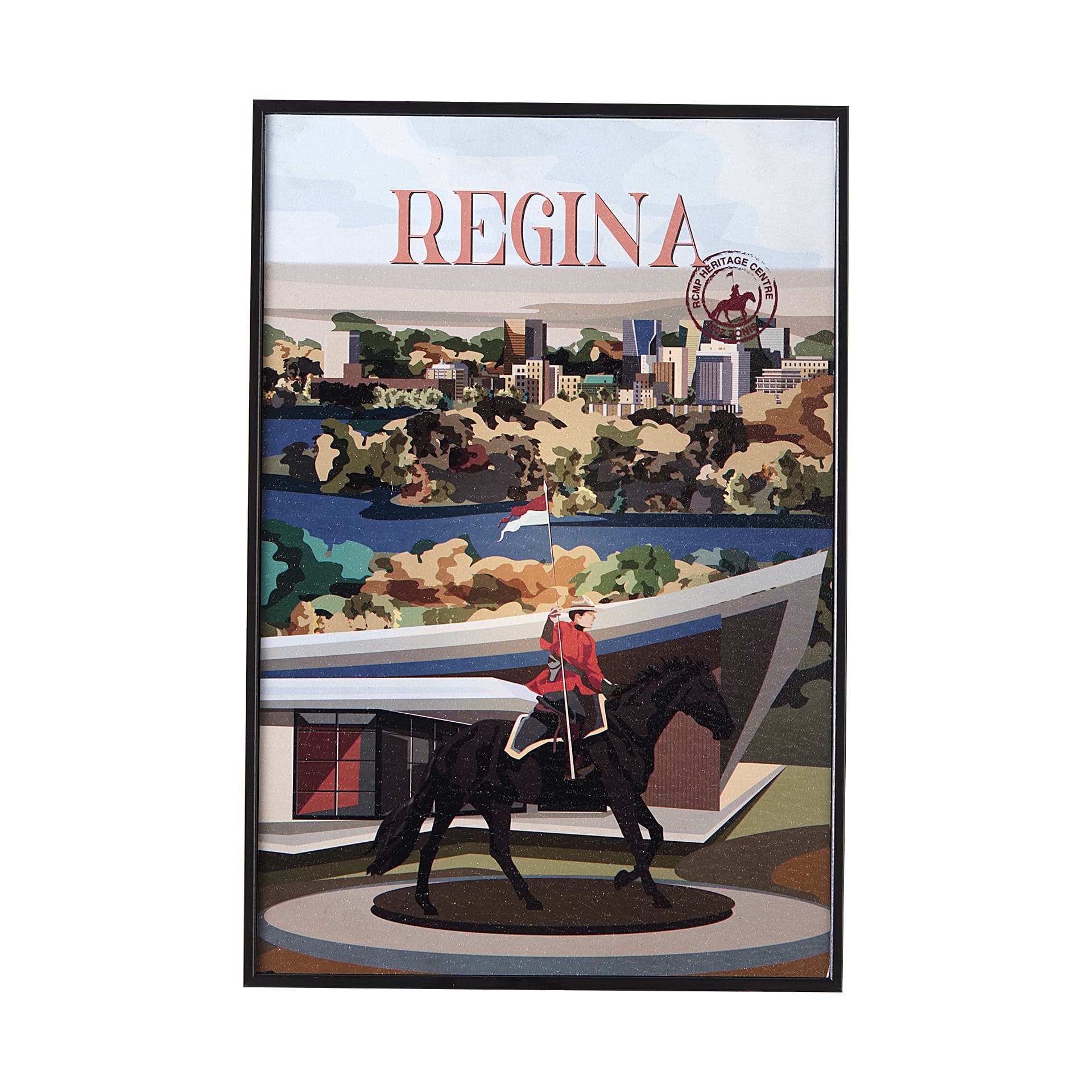 Regina Go Canada (SM) by Mercana Studio a Hand Embellished Decograph Framed Art Print — product photograph