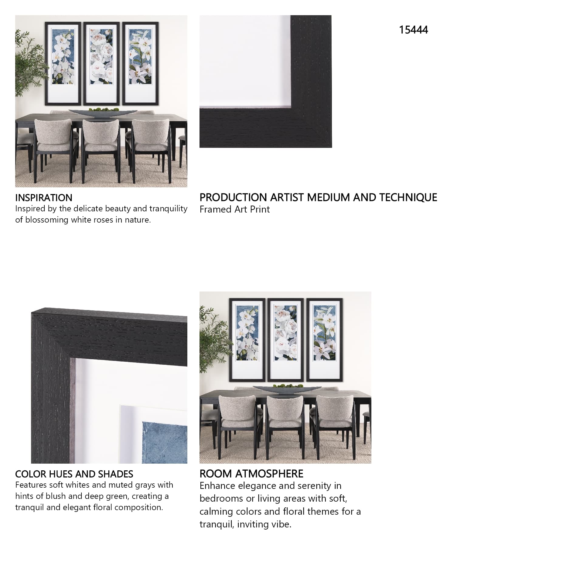 Purity II by Mercana Studio a Framed Art Print — in a styled room