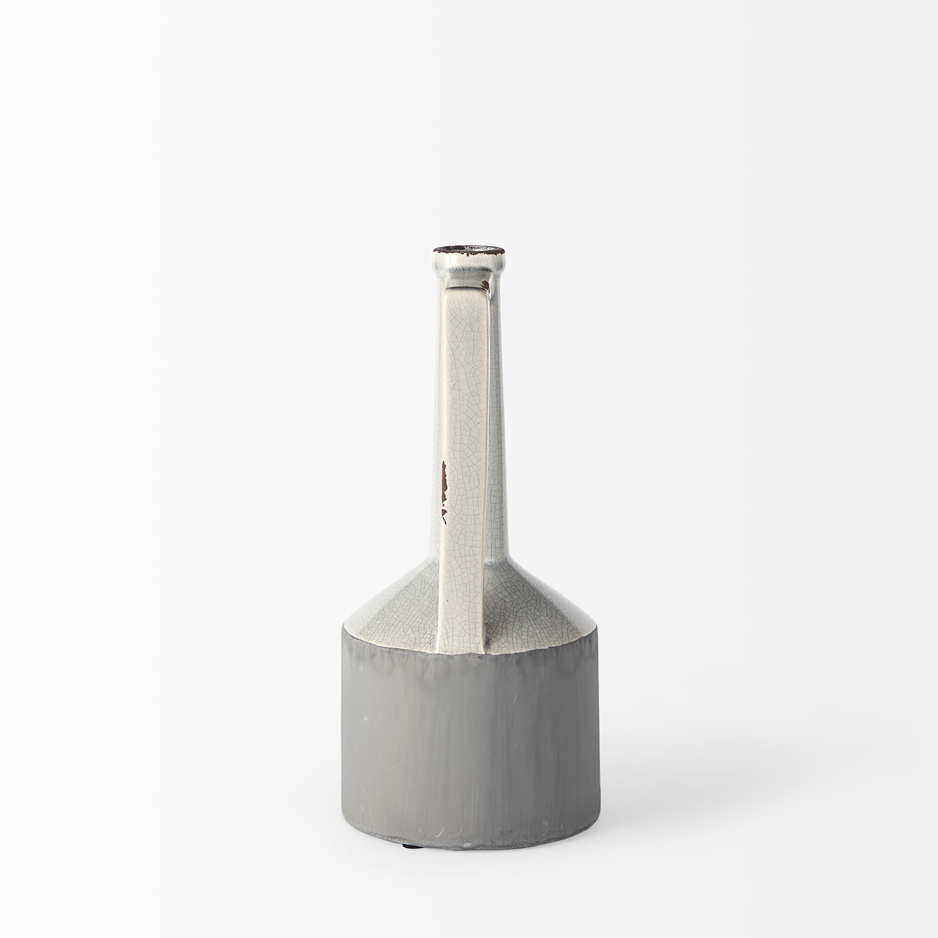 Burton 14.2H Medium Two Tone Gray Ceramic Jug Vase — product photograph