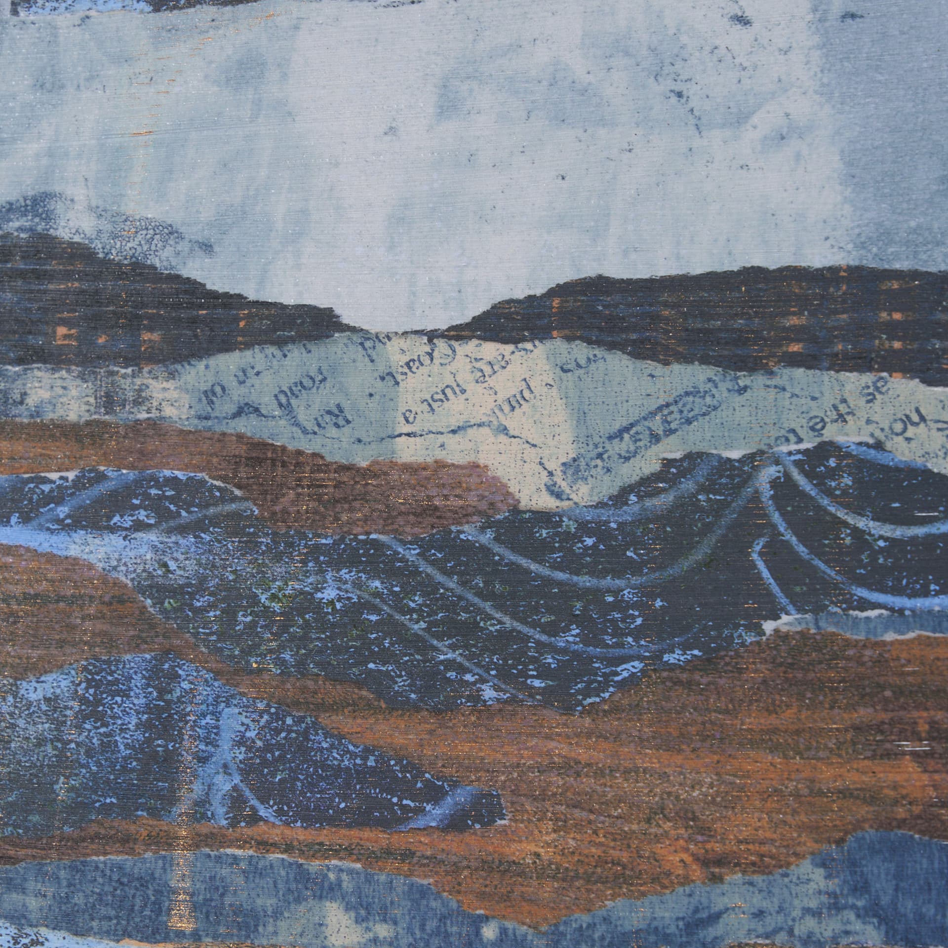 Off In The Distance IV by Mercana Studio a Hand Embellished Framed Art Print Matted under Glass — product photograph