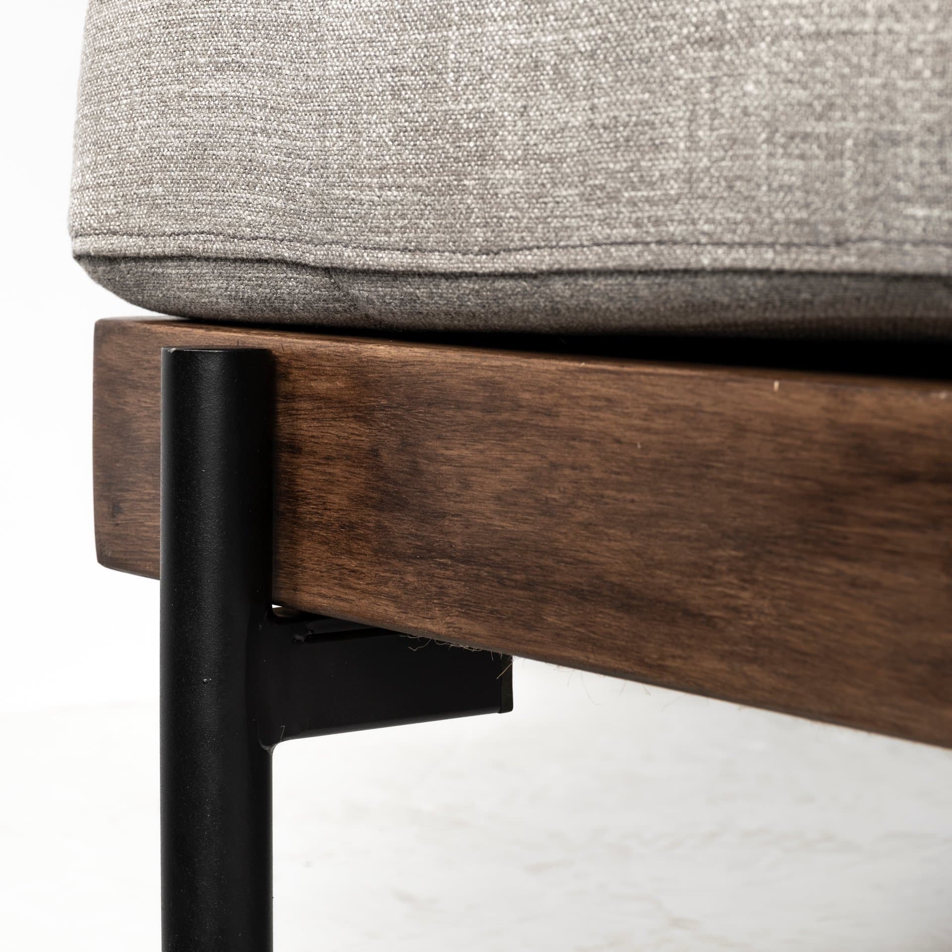 Colburne II 95" Gray Upholstered Three Seater Sofa — product photograph