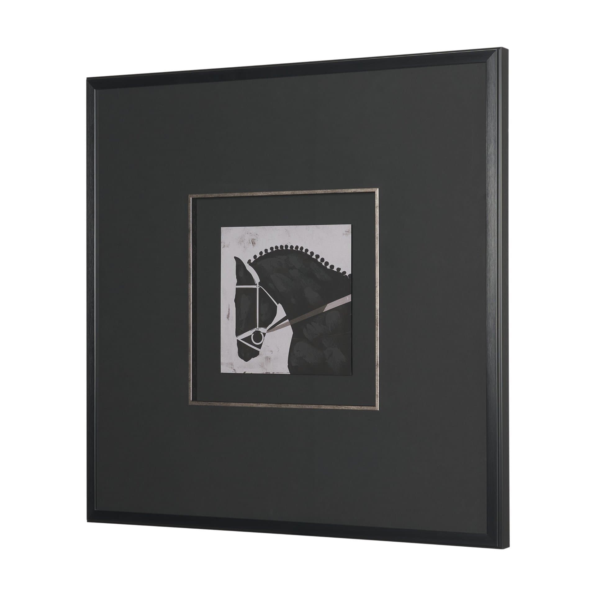 Steed 1 by Mercana Studio Hand-Embellished Framed Artwork Matted under Glass — product photograph