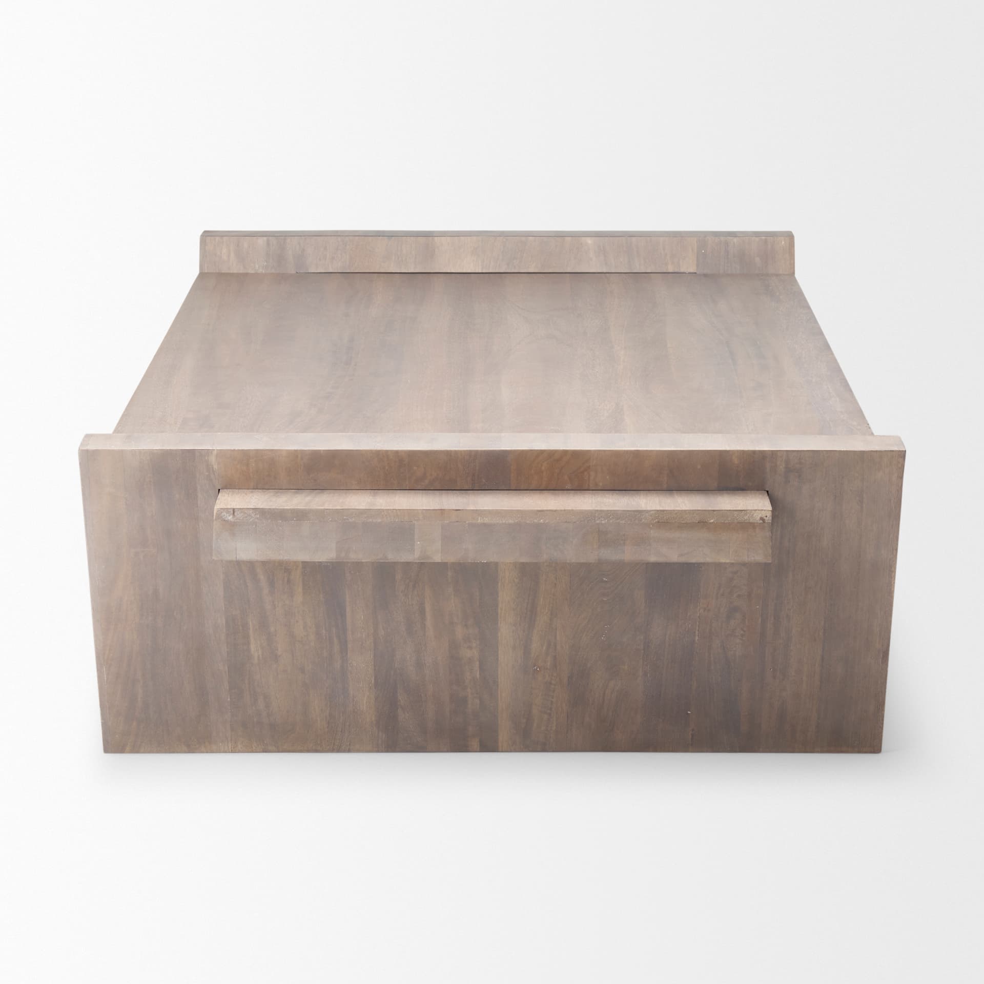 Elaine 59x36 Brown Solid Wood Top & Base Coffee Table — product photograph