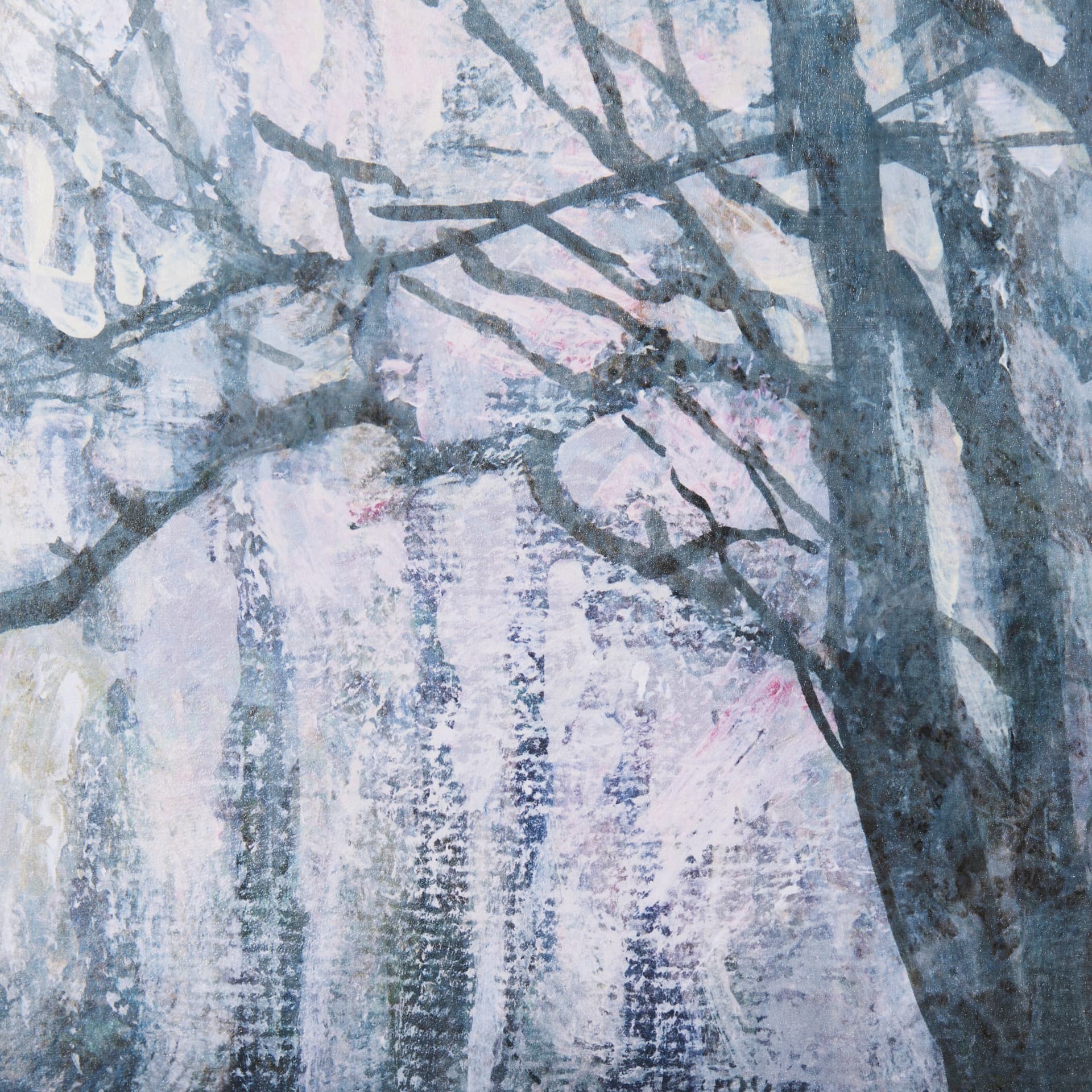 A Fresh Winter Morning II by Mercana Studio Hand Embellished Framed Art Print Matted under Glass — product photograph