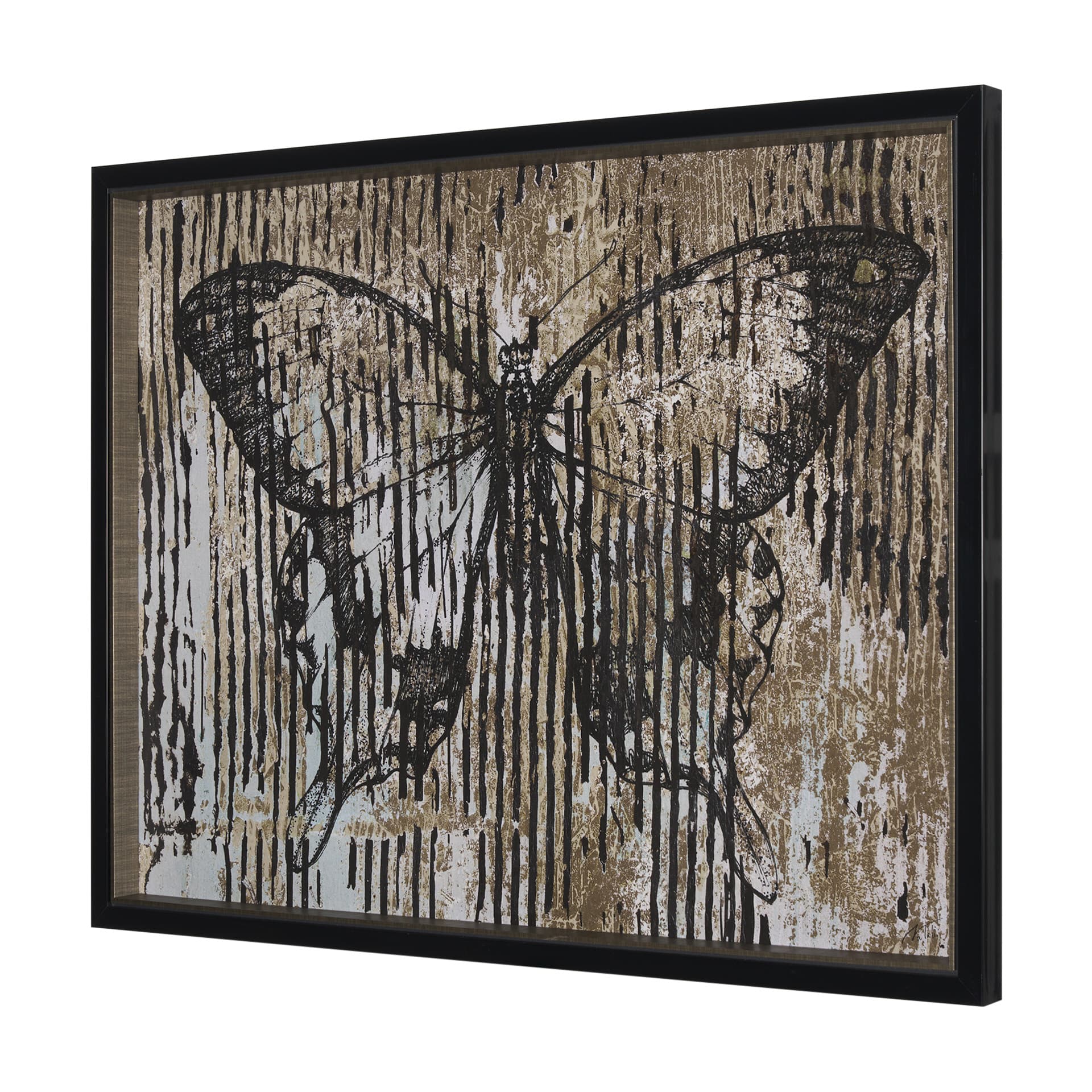 Papillon I by Mercana Studio a Hand Embellished Framed Art Print — product photograph