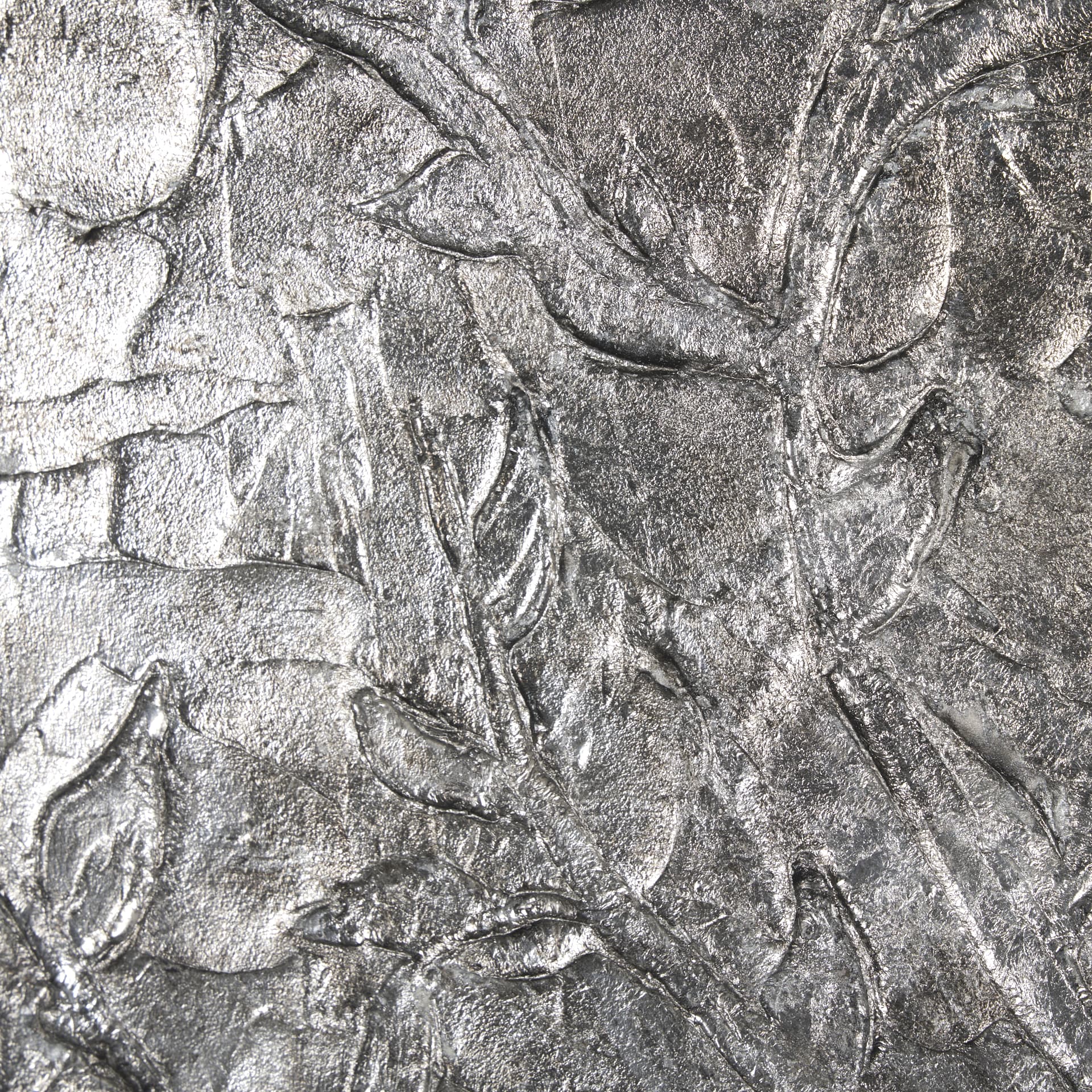 Pewter Leaves II by Morgan McLaren a Framed Art Print Matted under Glass — product photograph