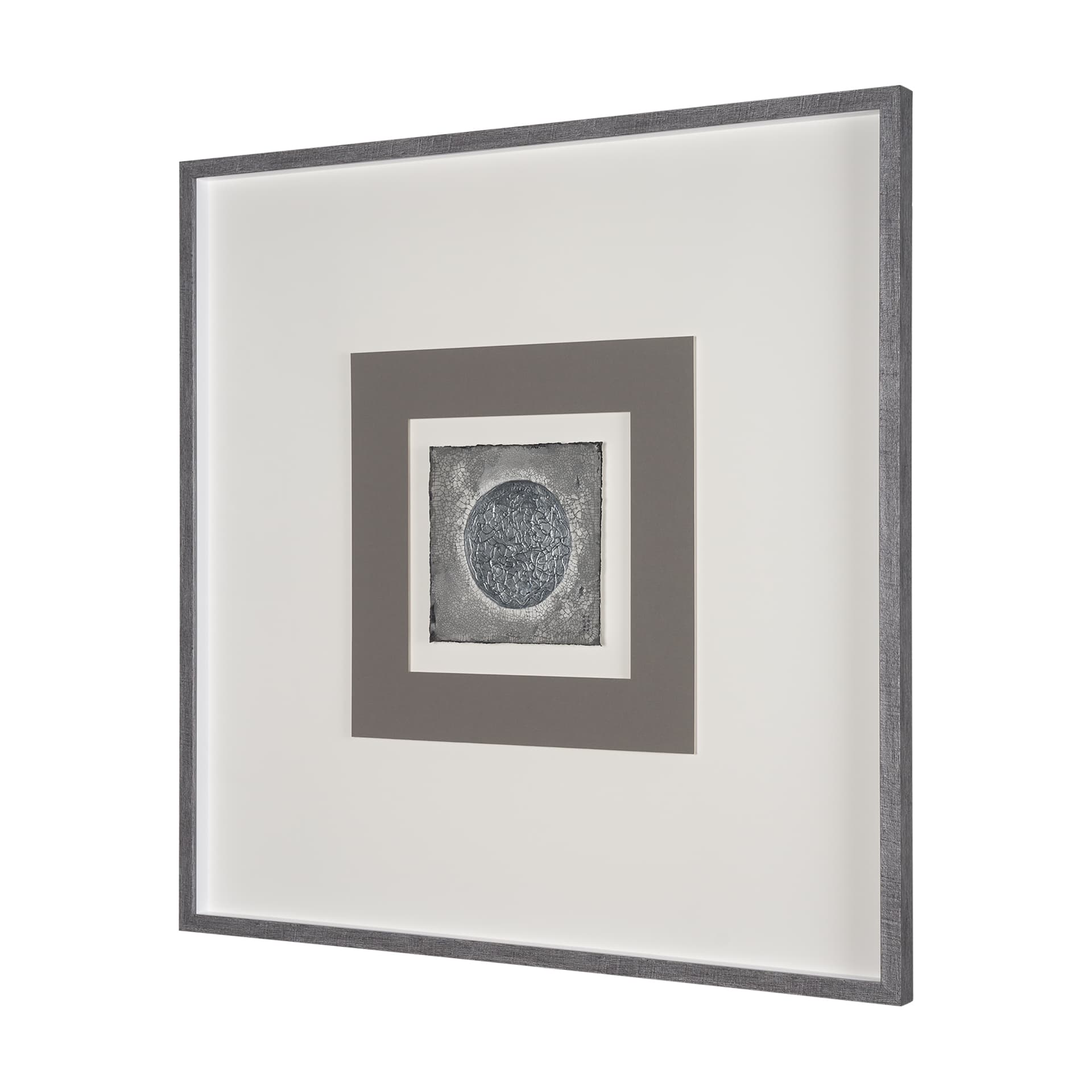 White Moon by Studio M a handmade Original Framed Artwork under Glass — product photograph