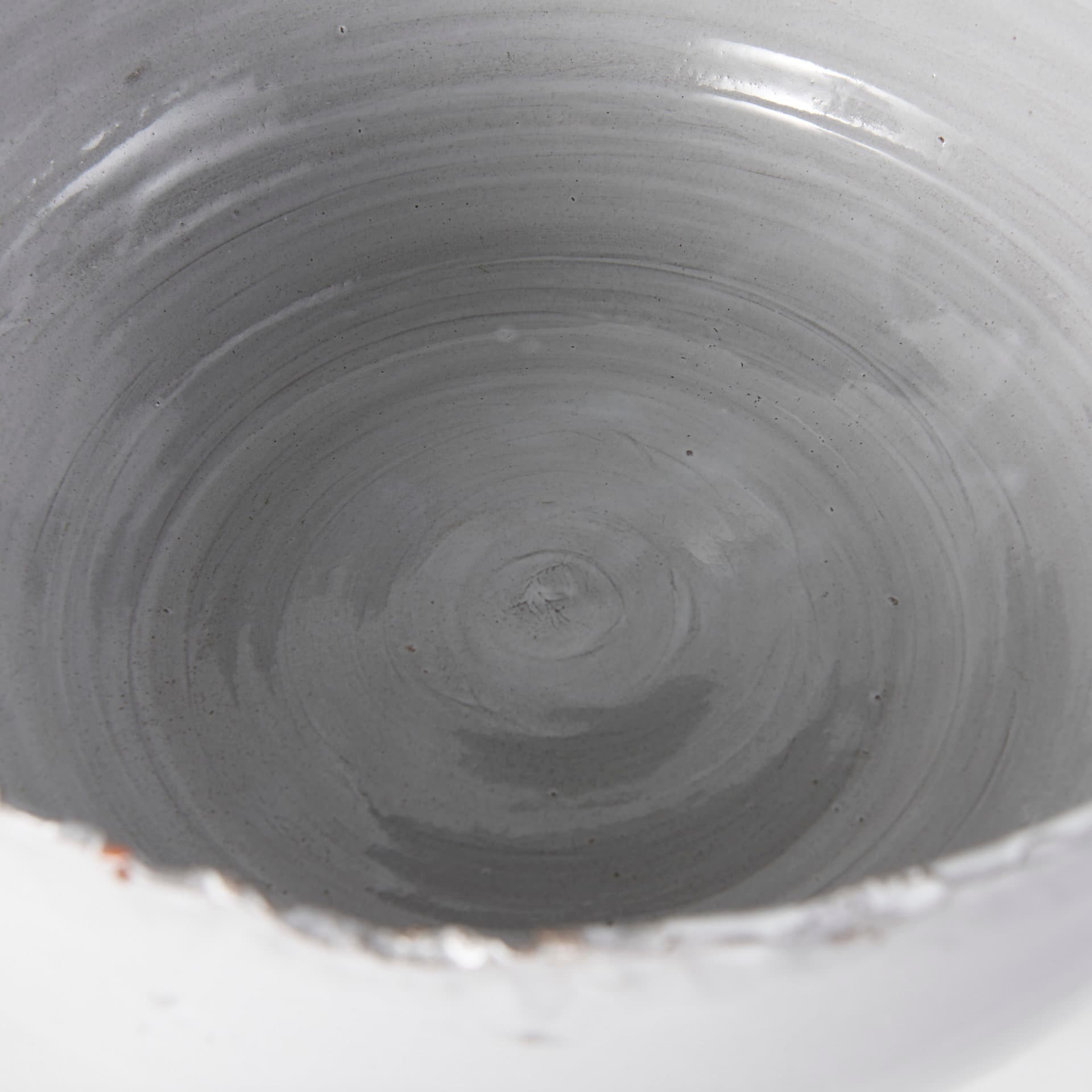 Larsen 13L x 13W White Ceramic Large Decorative Bowl — product photograph