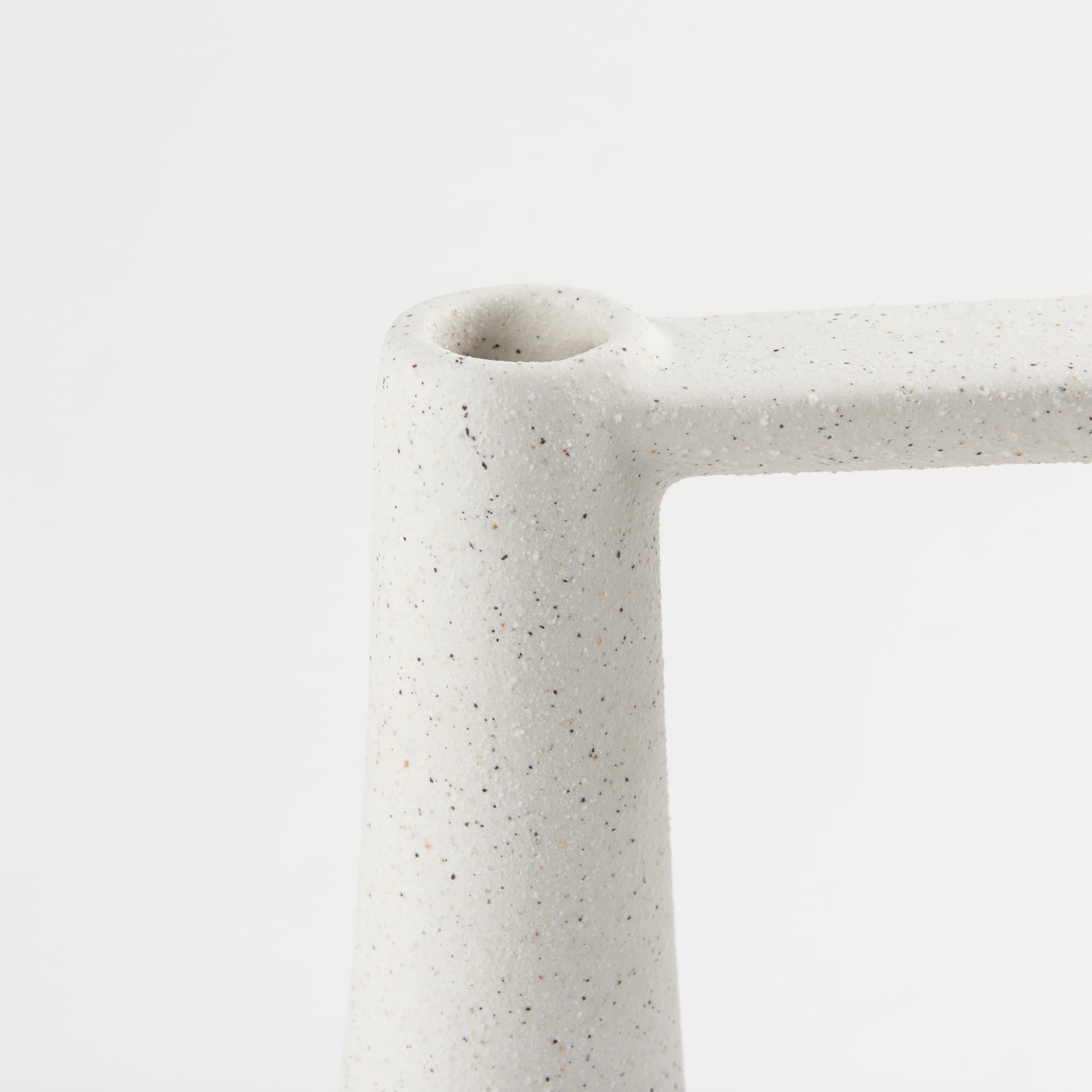 Burton 13.1H Large White and Black Ceramic Jug Vase — product photograph