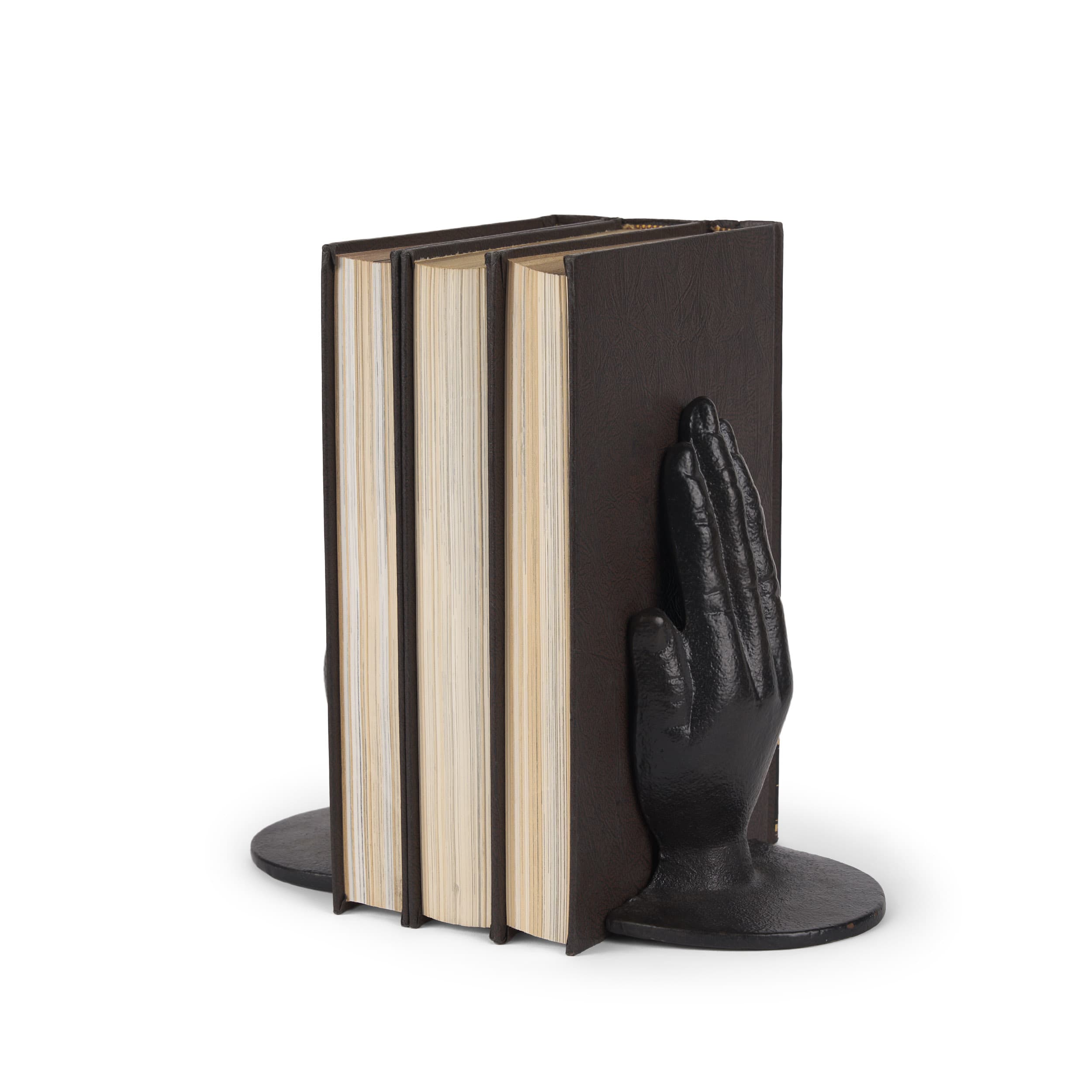 Praying Hands Bronze Cast Iron Book Ends — product photograph