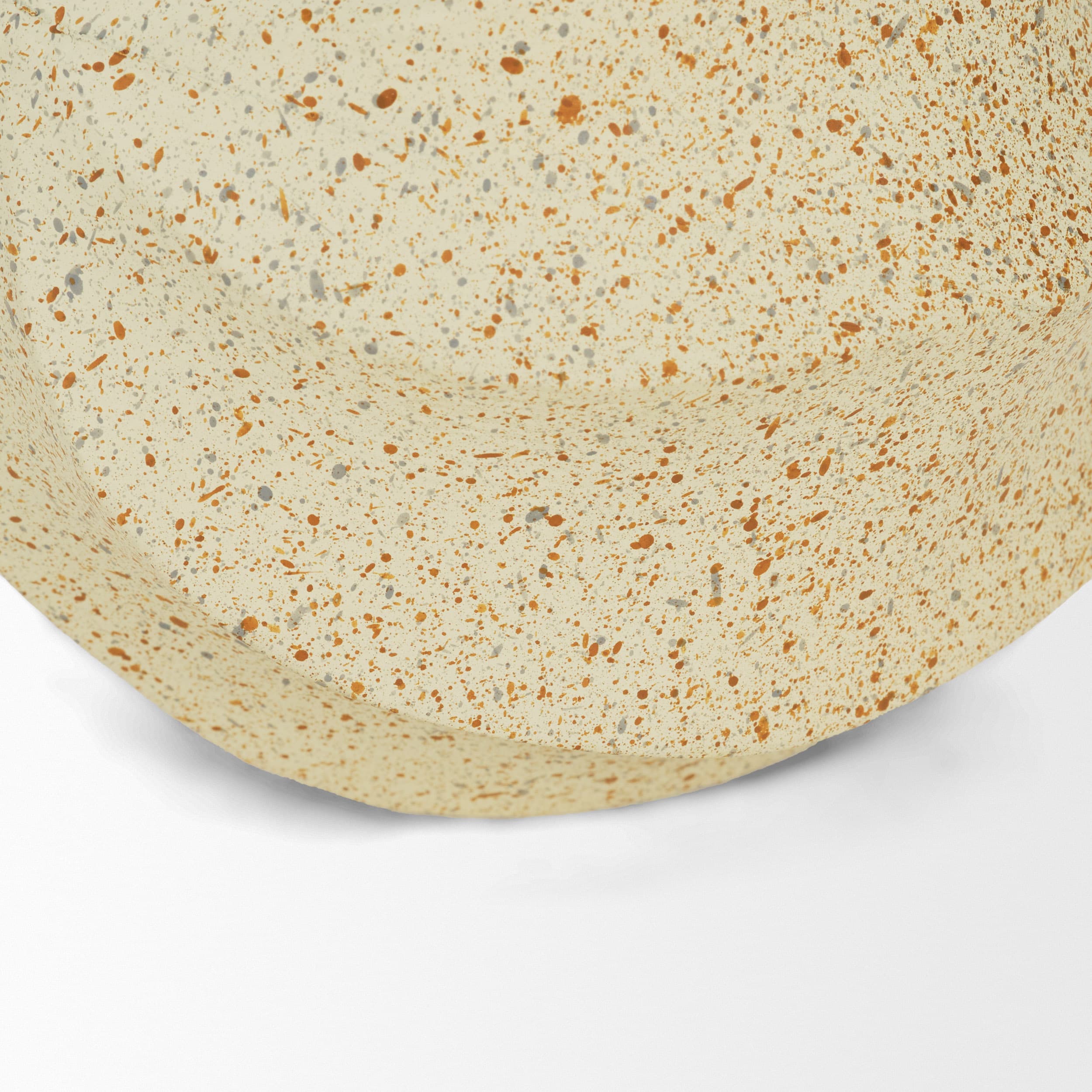 Imani Large Sculptural Textured Beige Metal Decorative Orb Object — product photograph