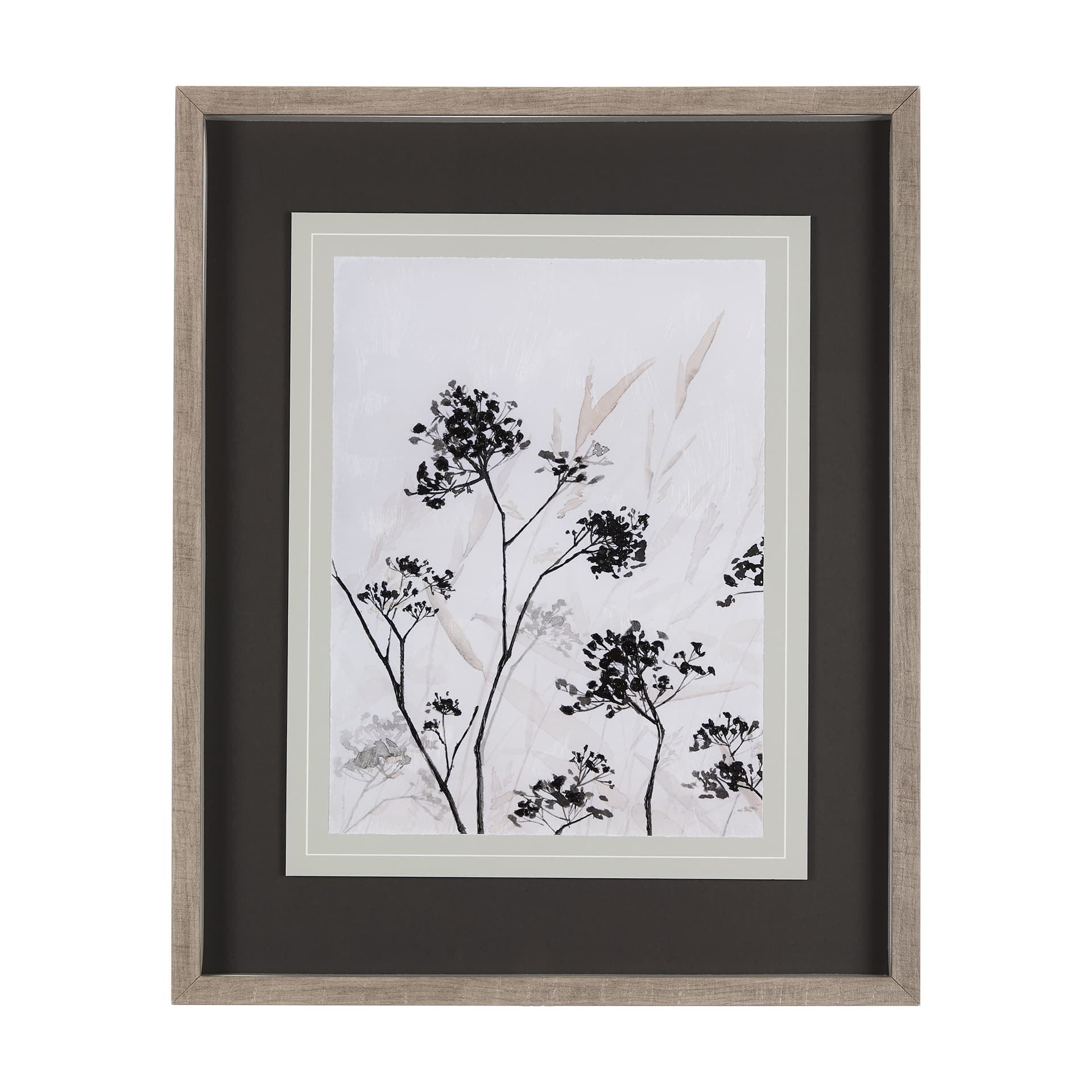 Meadow L by Mercana Studio a Hand Embellished Textured Framed Art Print Matted under Glass — product photograph