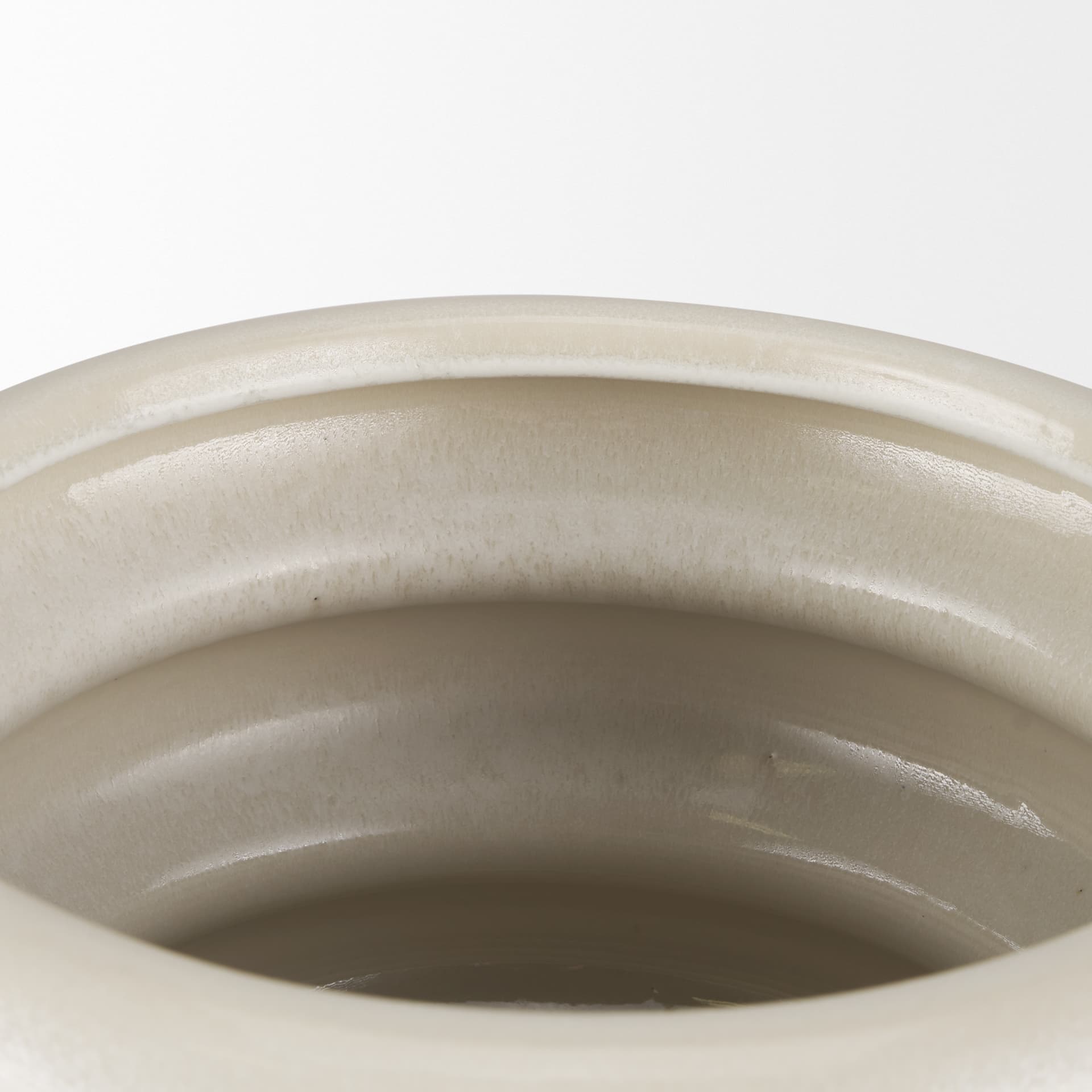 Twyla Short Cream Glazed Floor Vase — product photograph
