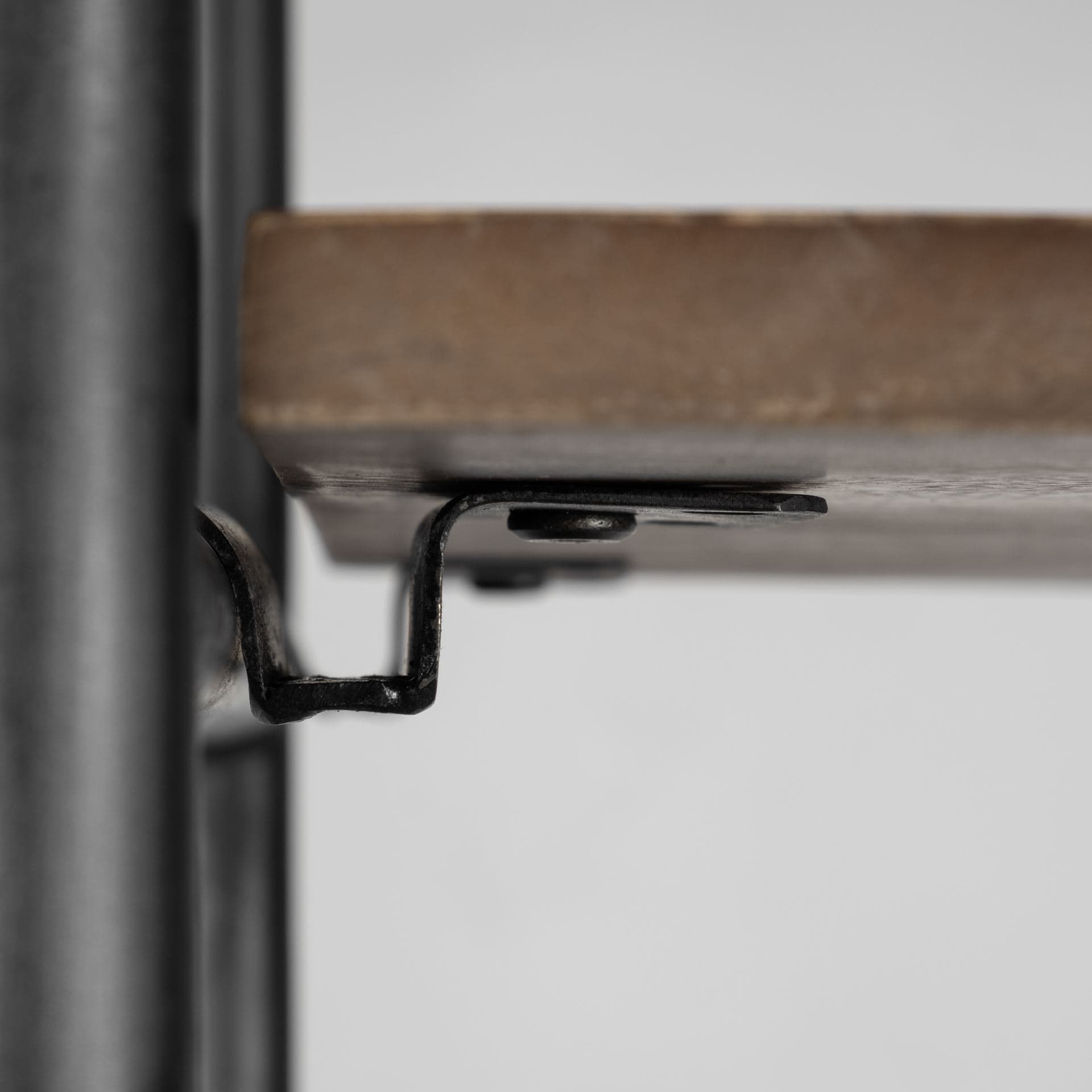 Darius 82L x 16.5W x 90H Medium Brown Wood and Metal Multi-Shelf Shelving Unit — product photograph
