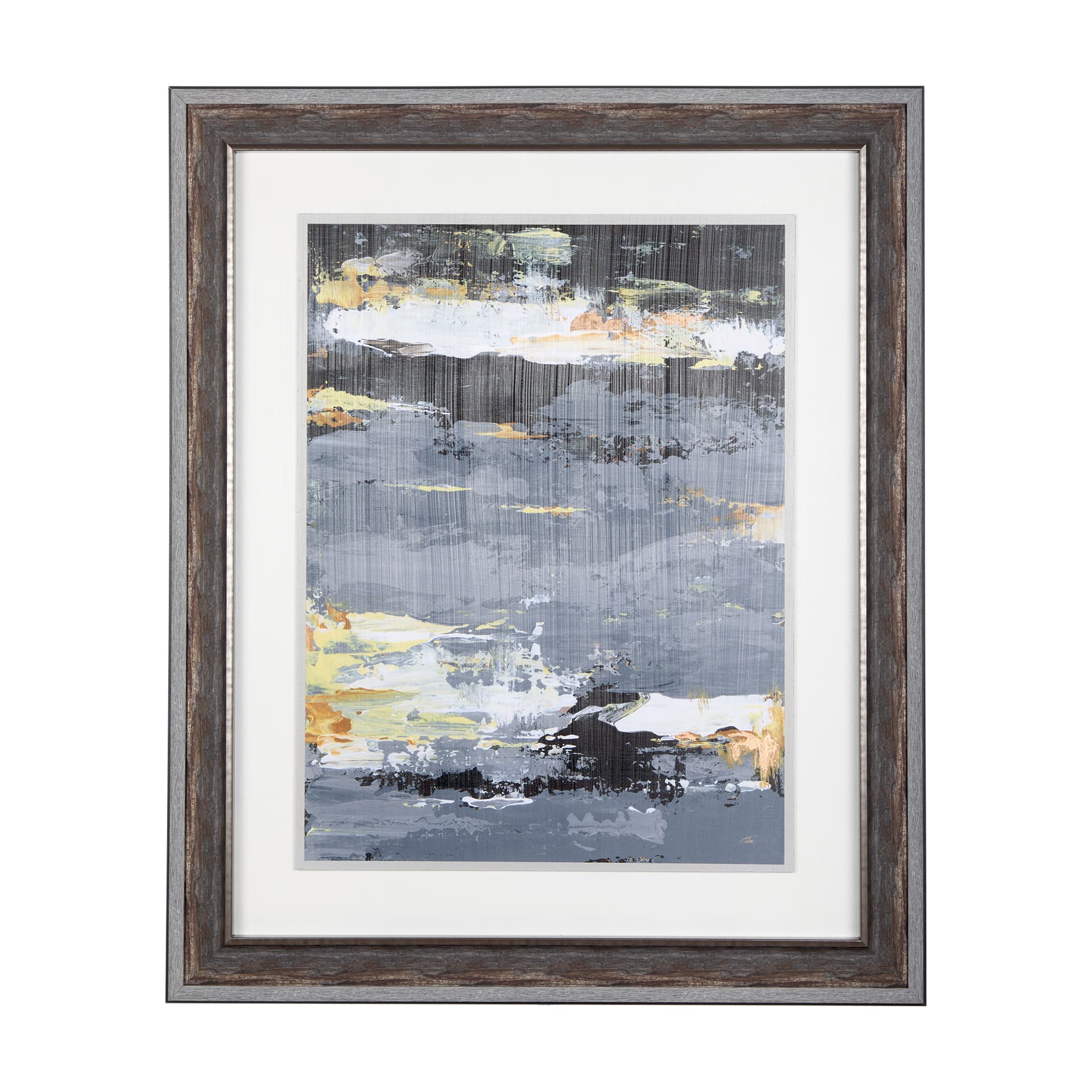 Silver and gold Inspiration III by Mercana Studio a Hand Embellished Textured Framed Art Print — product photograph