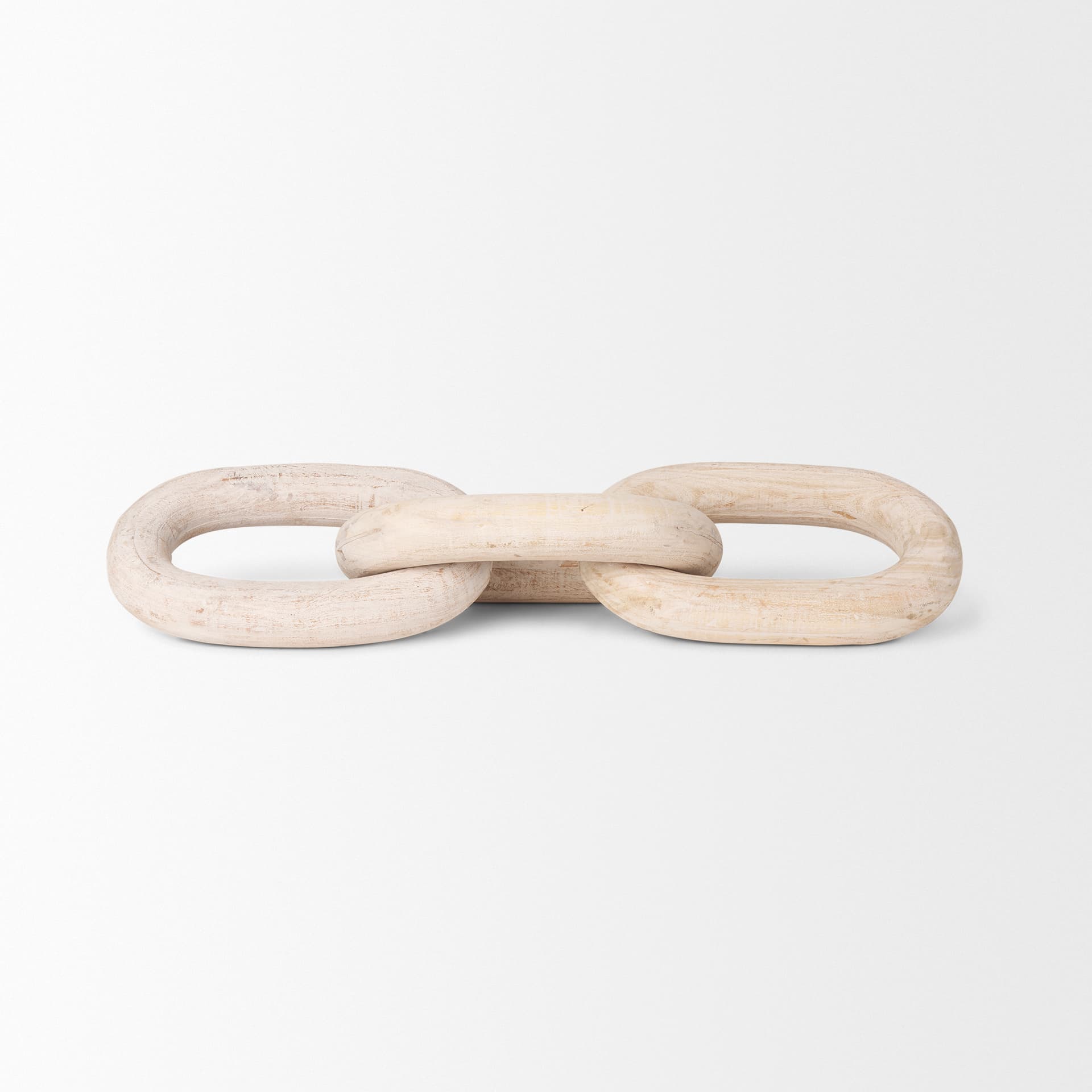Tayla Large Blonde Wood Chain Link — product photograph